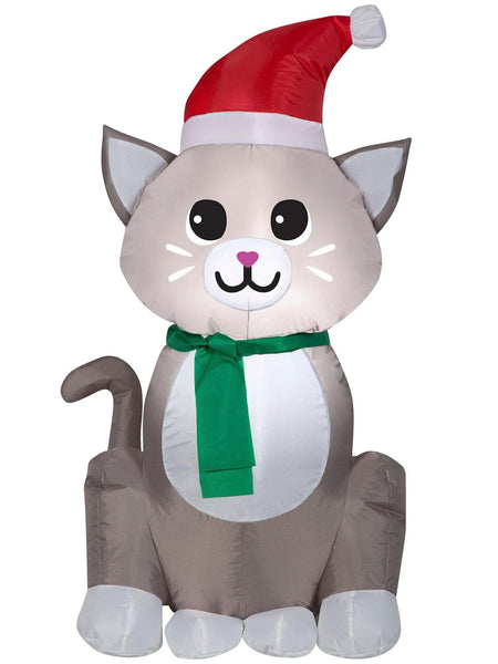 3.5 Foot Cat Light Up Christmas Inflatable Lawn Decor