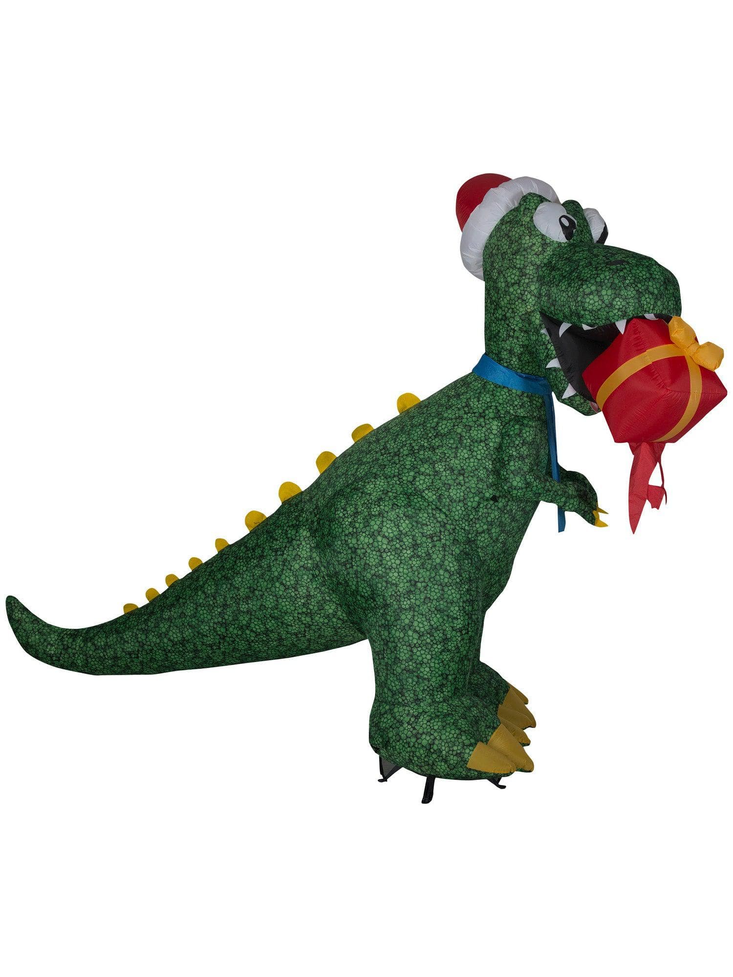 7 Foot T-Rex Light Up Christmas Inflatable Lawn Decor - costumes.com