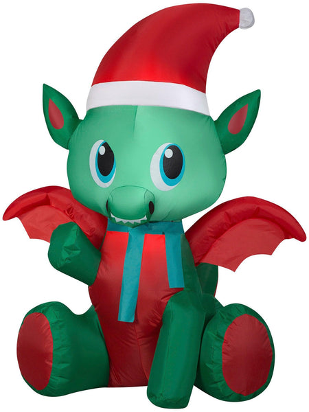 3.5 Foot Baby Dragon Light Up Christmas Inflatable Lawn Decor