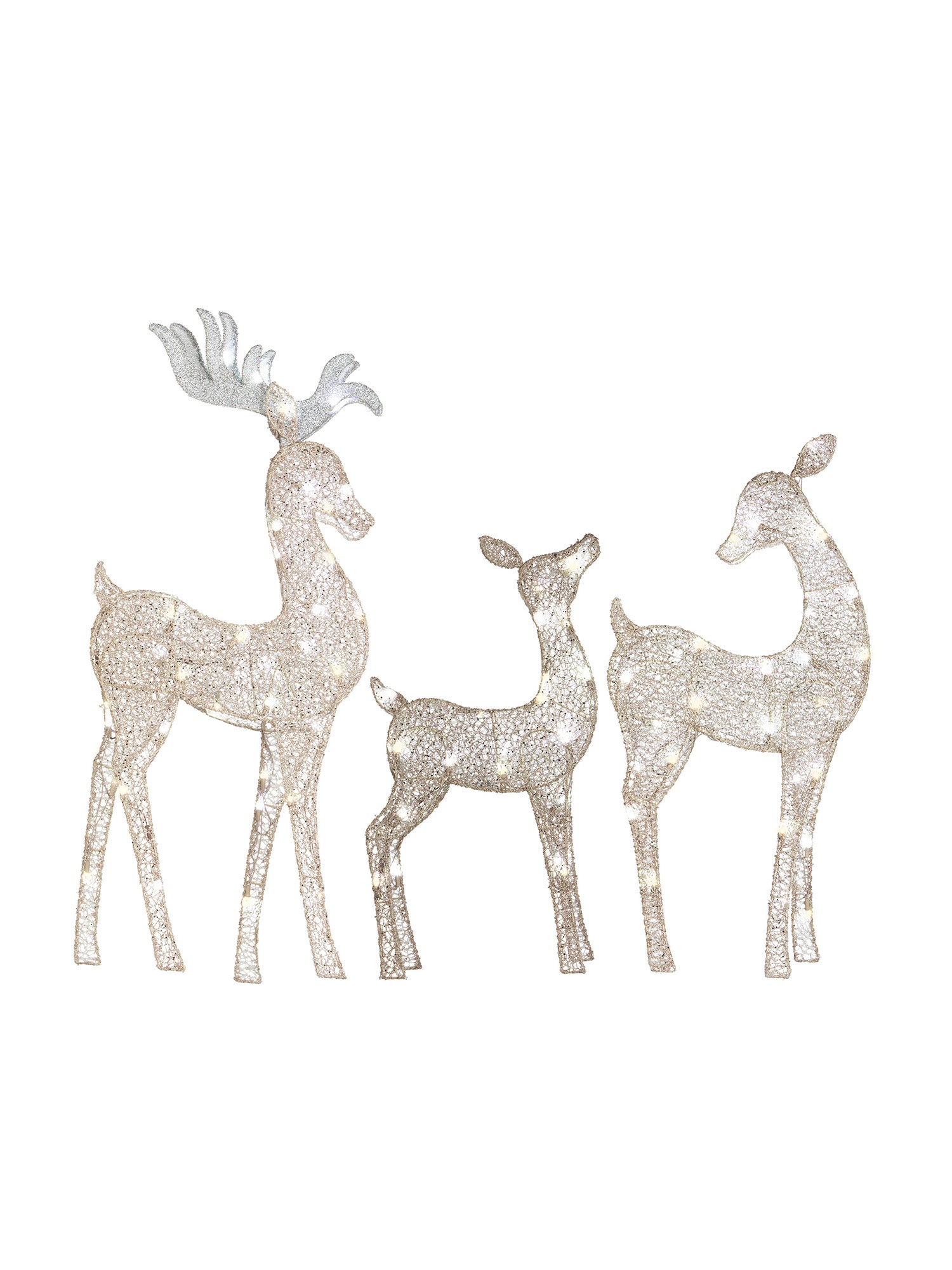 4 Foot Christmas Reindeer Family Flat-tastic Light Up Lawn Decoration - costumes.com