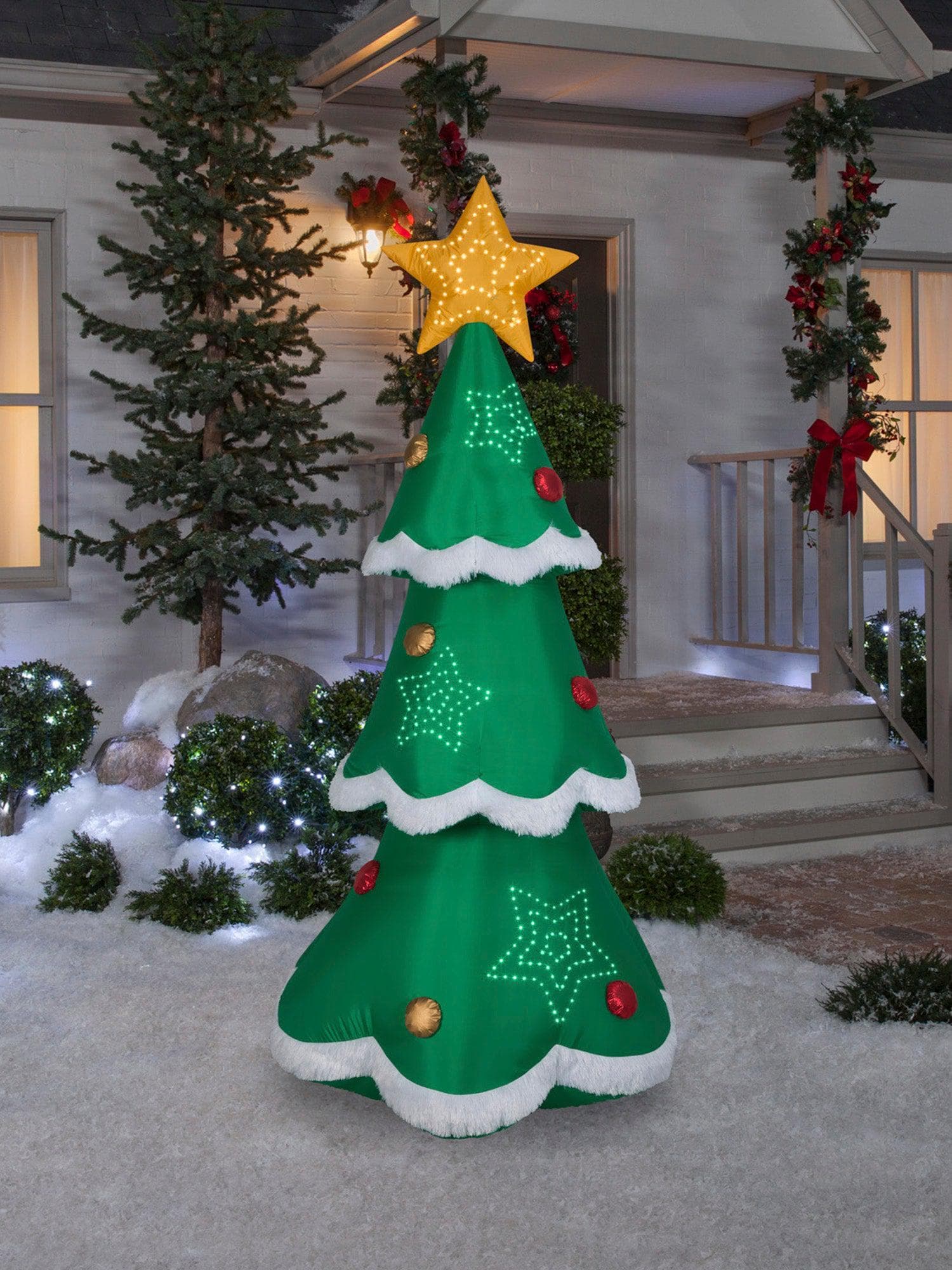 7.5 Foot Tree Light Up Christmas Inflatable Lawn Decor - costumes.com
