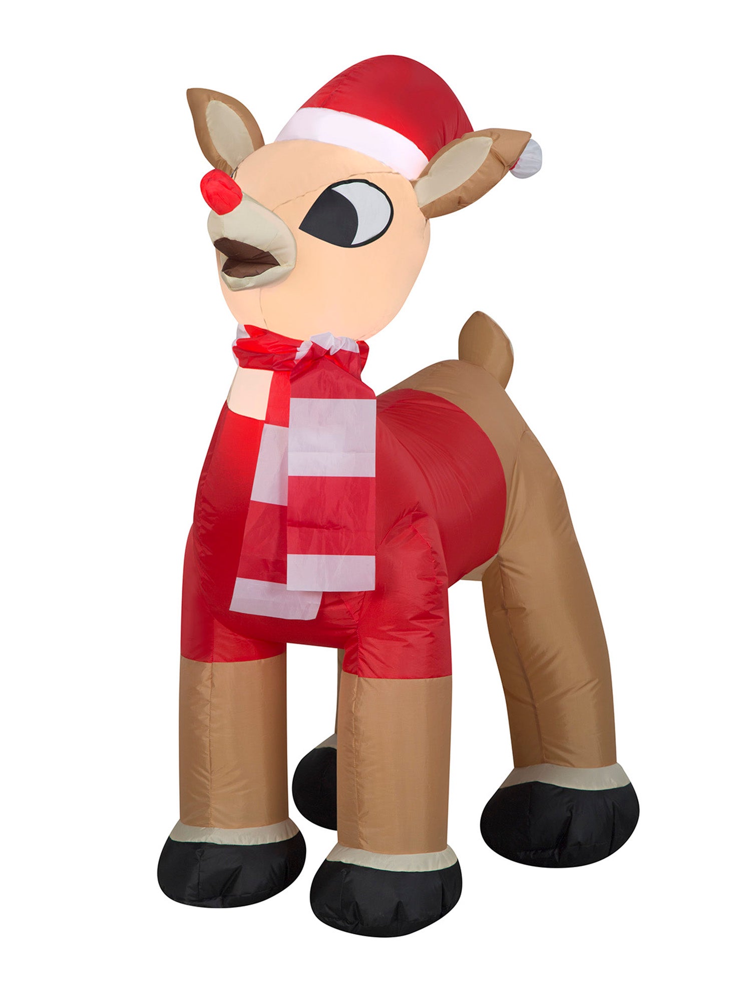 3.5 Foot Rudolph the Red-Nosed Reindeer Light Up Christmas Inflatable Lawn Decoration - costumes.com