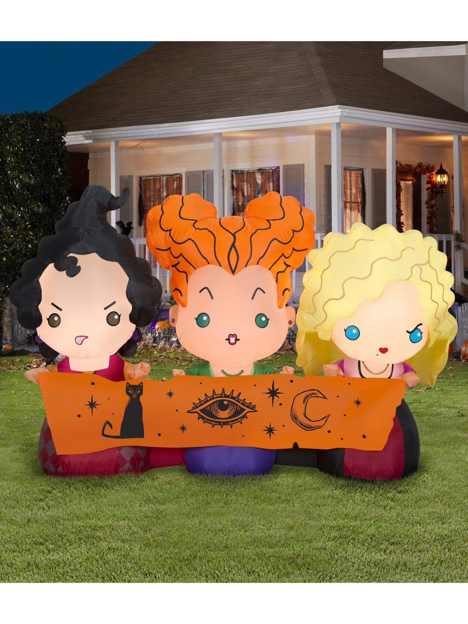3.5 Foot Hocus Pocus Sanderson Sisters Light Up Halloween Inflatable Lawn Decor - costumes.com