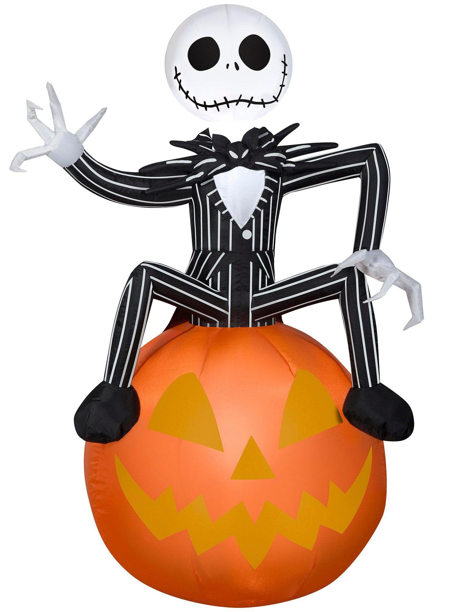 3.5 Foot The Nightmare Before Christmas Jack Skellington's Pumpkin Light Up Halloween Inflatable Lawn Decor - costumes.com