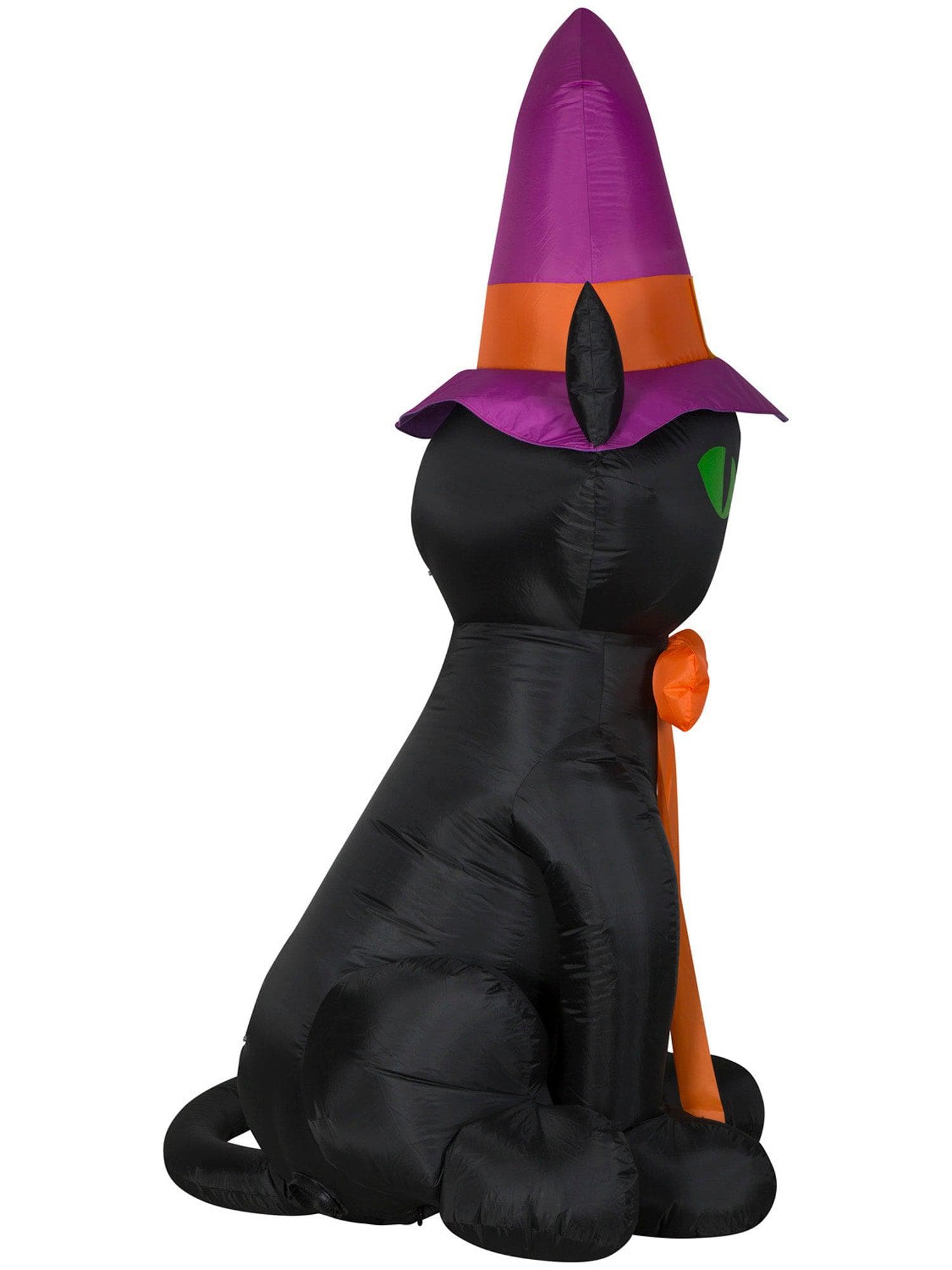 6.5 Foot Kitty Cat Witch Light Up Halloween Inflatable Lawn Decor - costumes.com