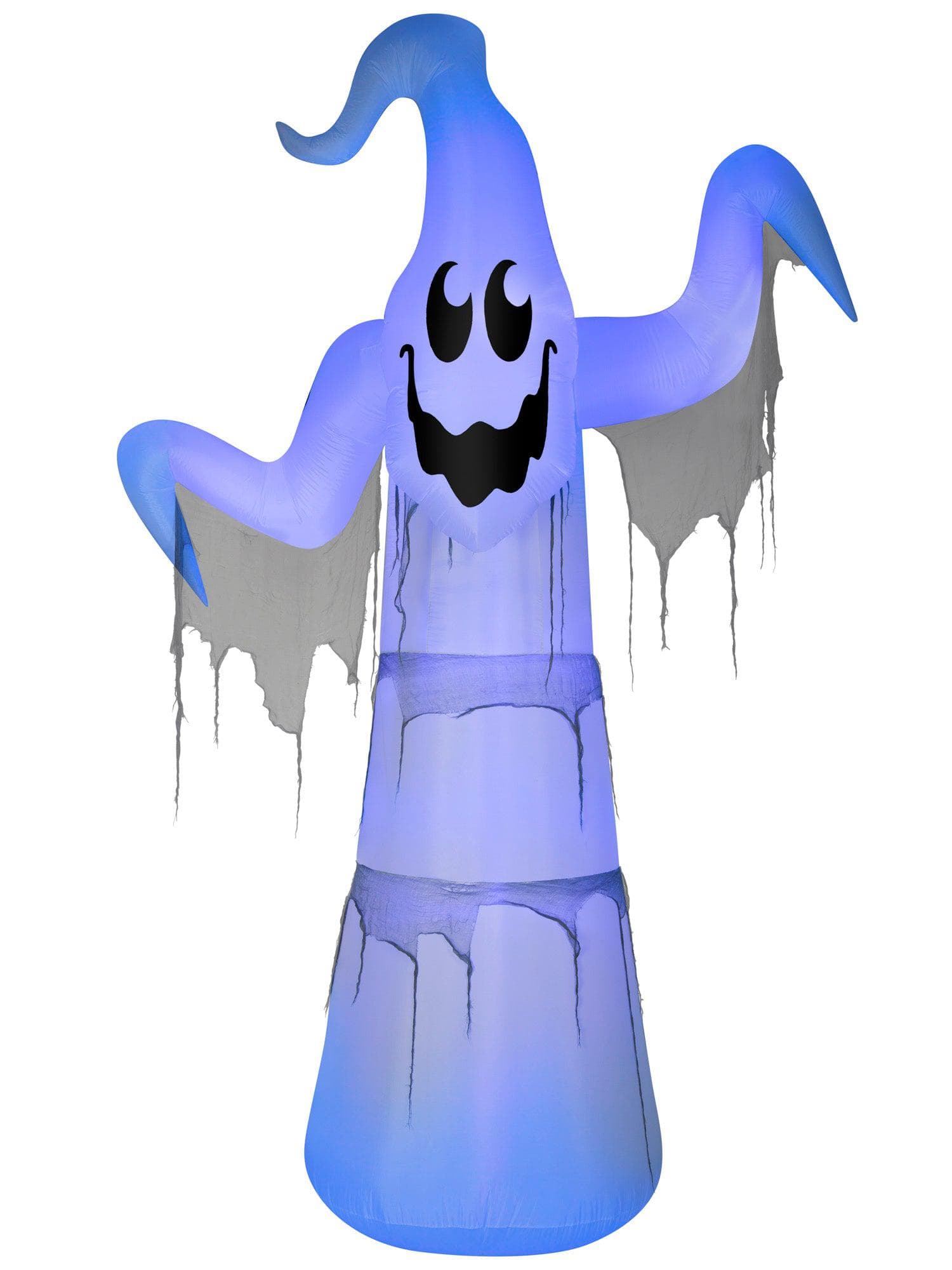12 Foot Floating Ghost Lightshow Light Up Halloween Inflatable Lawn Decor - costumes.com
