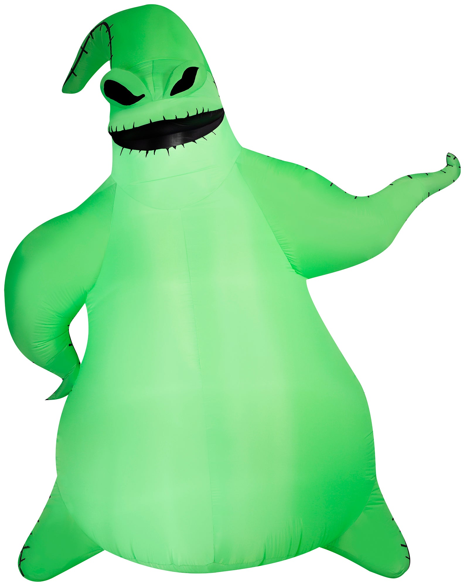 10.5 Foot The Nightmare Before Christmas Green Oogie Boogie Light Up Halloween Inflatable Lawn Decor - costumes.com