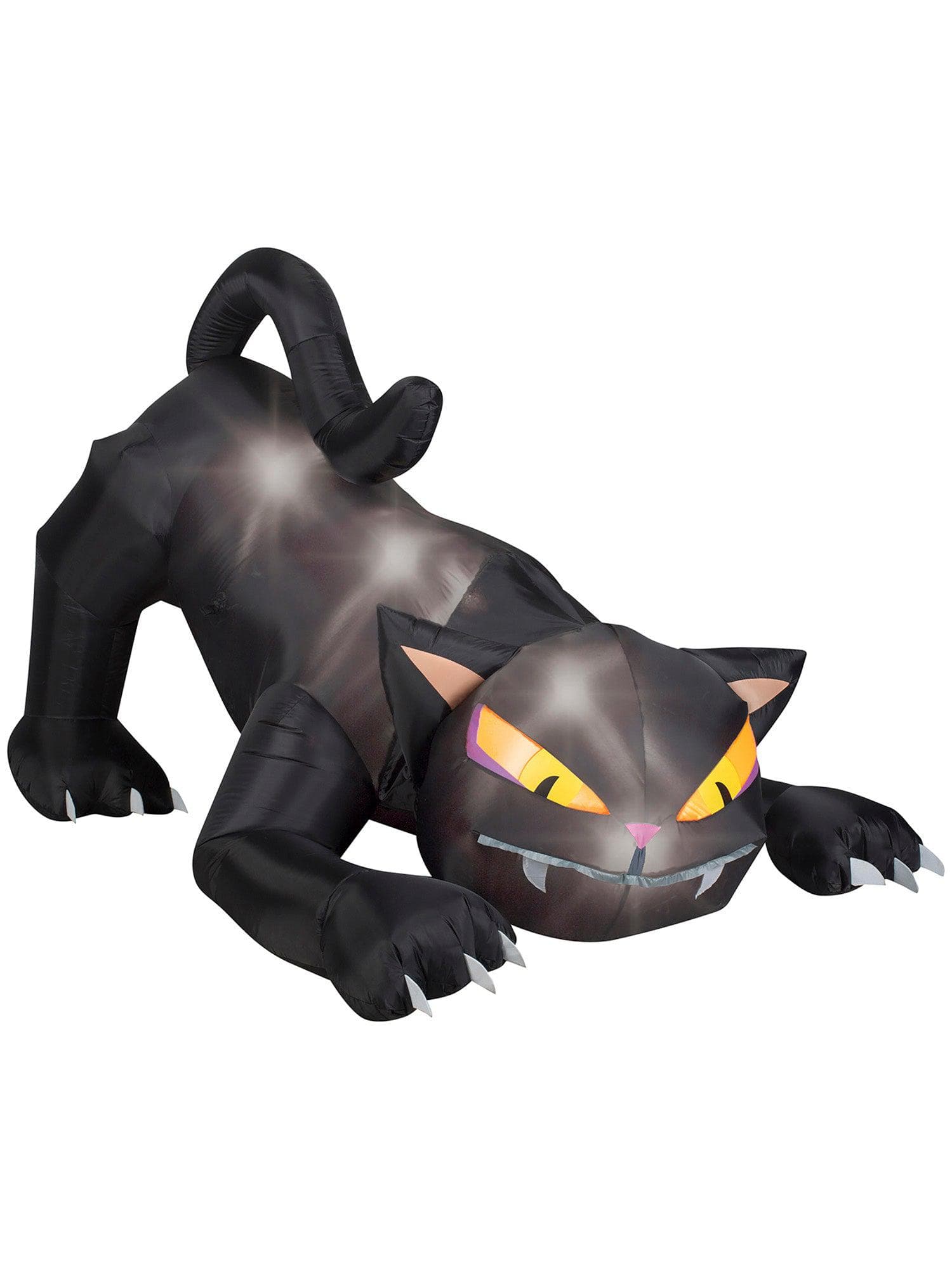 6 Foot Animated Scary Cat Light Up Halloween Inflatable Lawn Decor - costumes.com