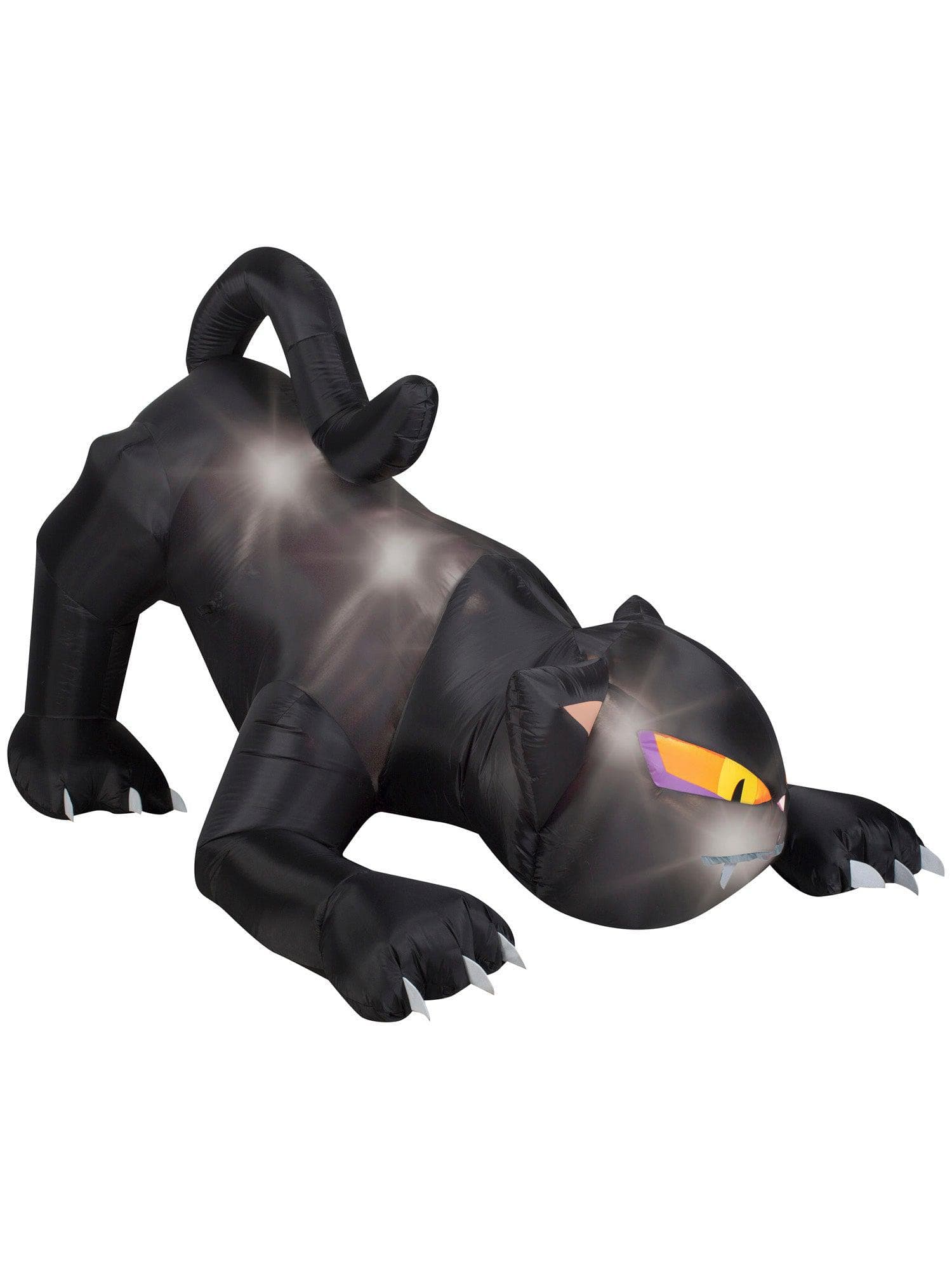 6 Foot Animated Scary Cat Light Up Halloween Inflatable Lawn Decor - costumes.com