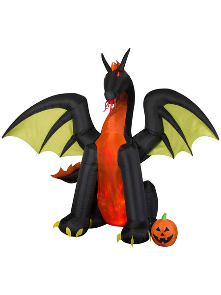 9 Foot Animated Fire & Ice Dragon Light Up Halloween Inflatable Lawn Decor