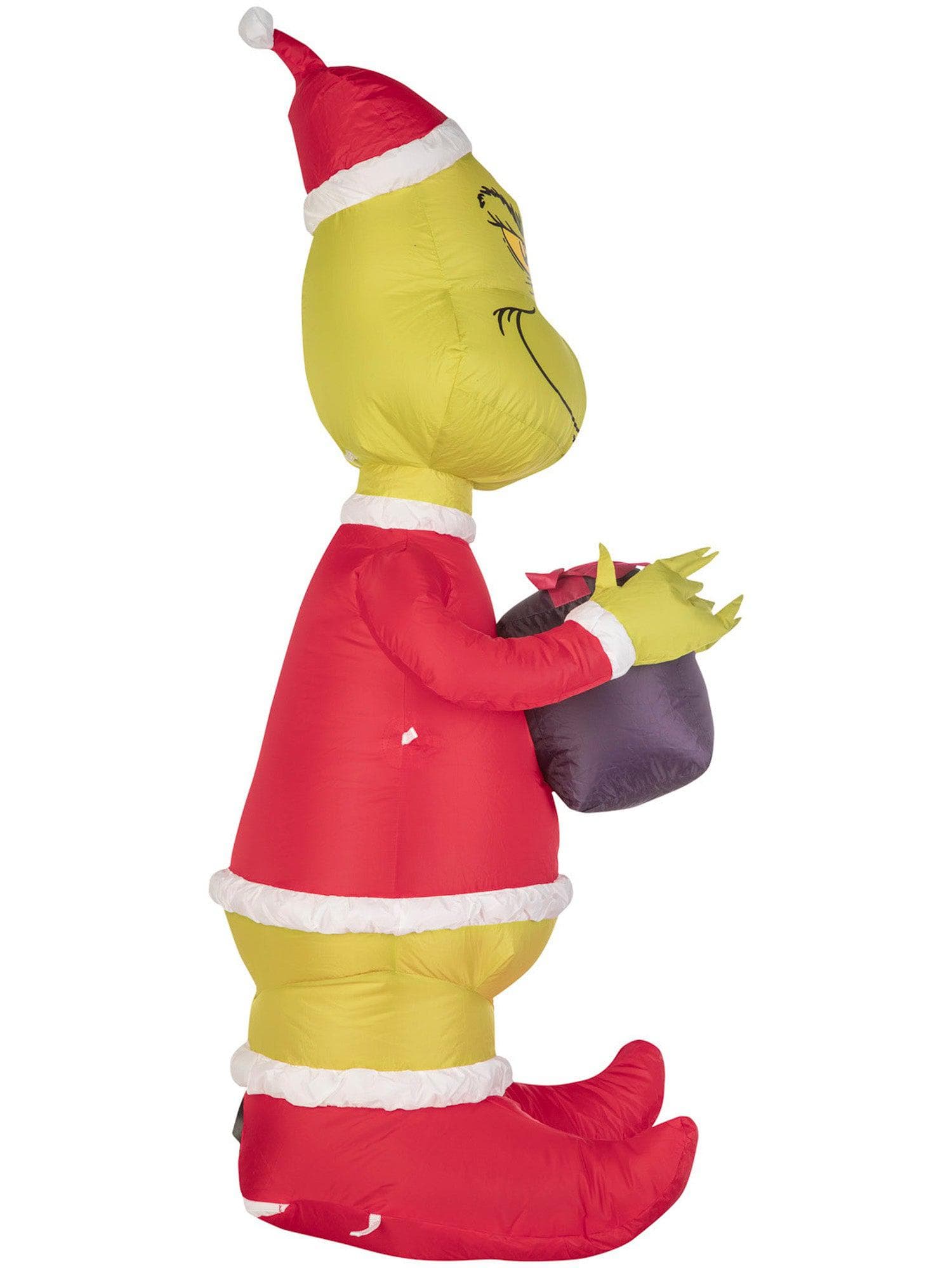 4 Foot Dr. Seuss The Grinch Holiday Light Up Christmas Inflatable Lawn Decor - costumes.com