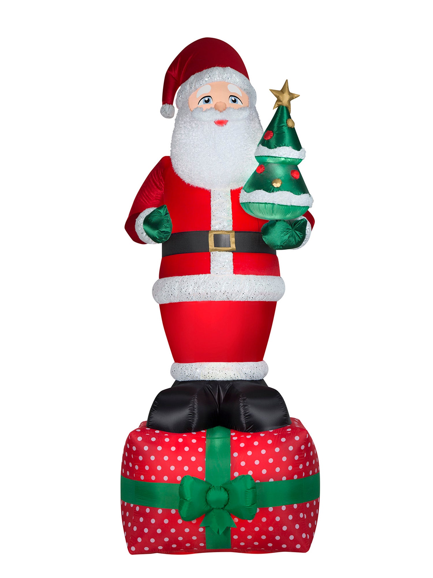 10 Foot Santa Scene Light Up Christmas Inflatable Lawn Decoration - costumes.com