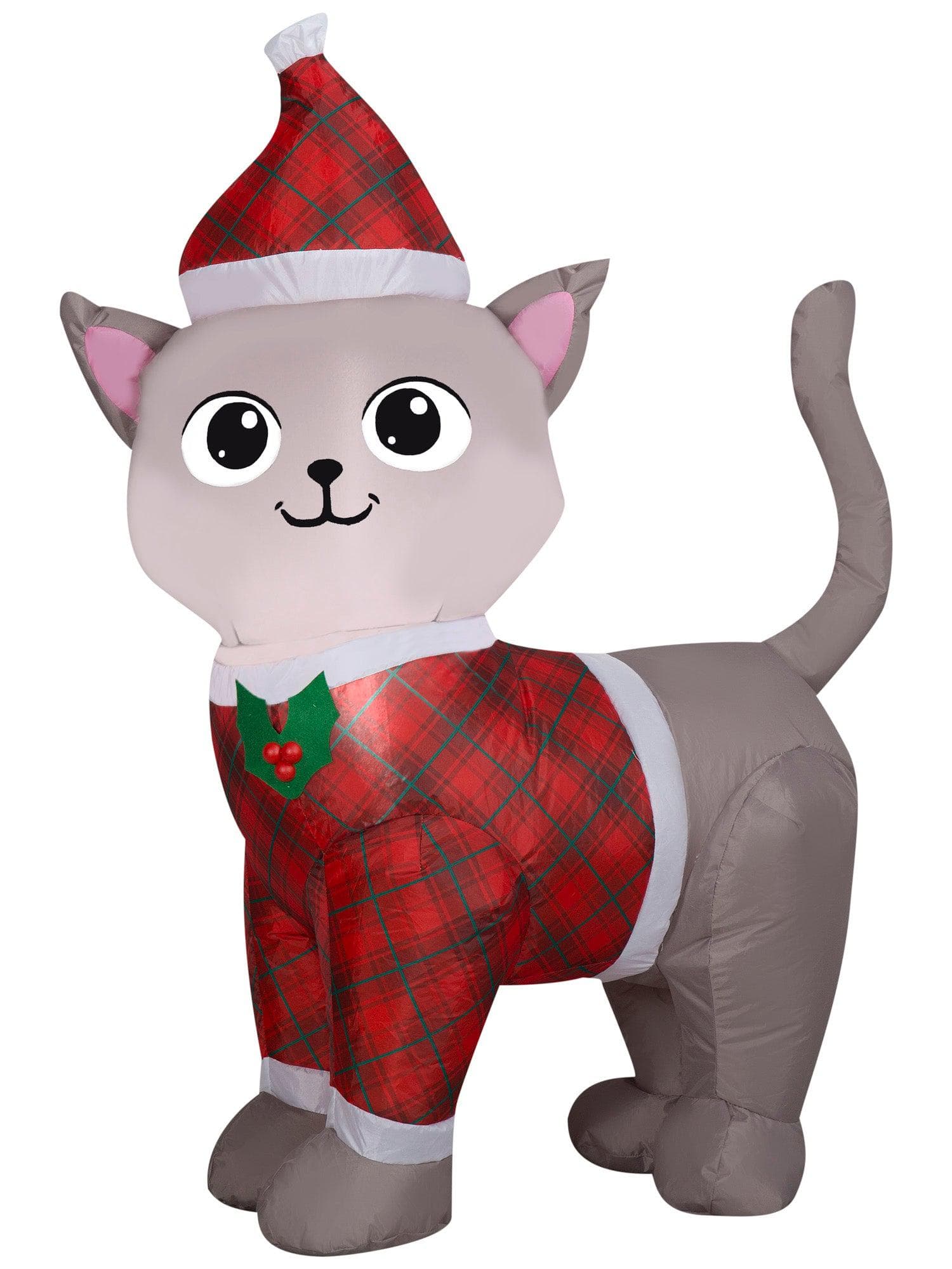 3.5 Foot Kitten Light Up Christmas Inflatable Lawn Decor - costumes.com
