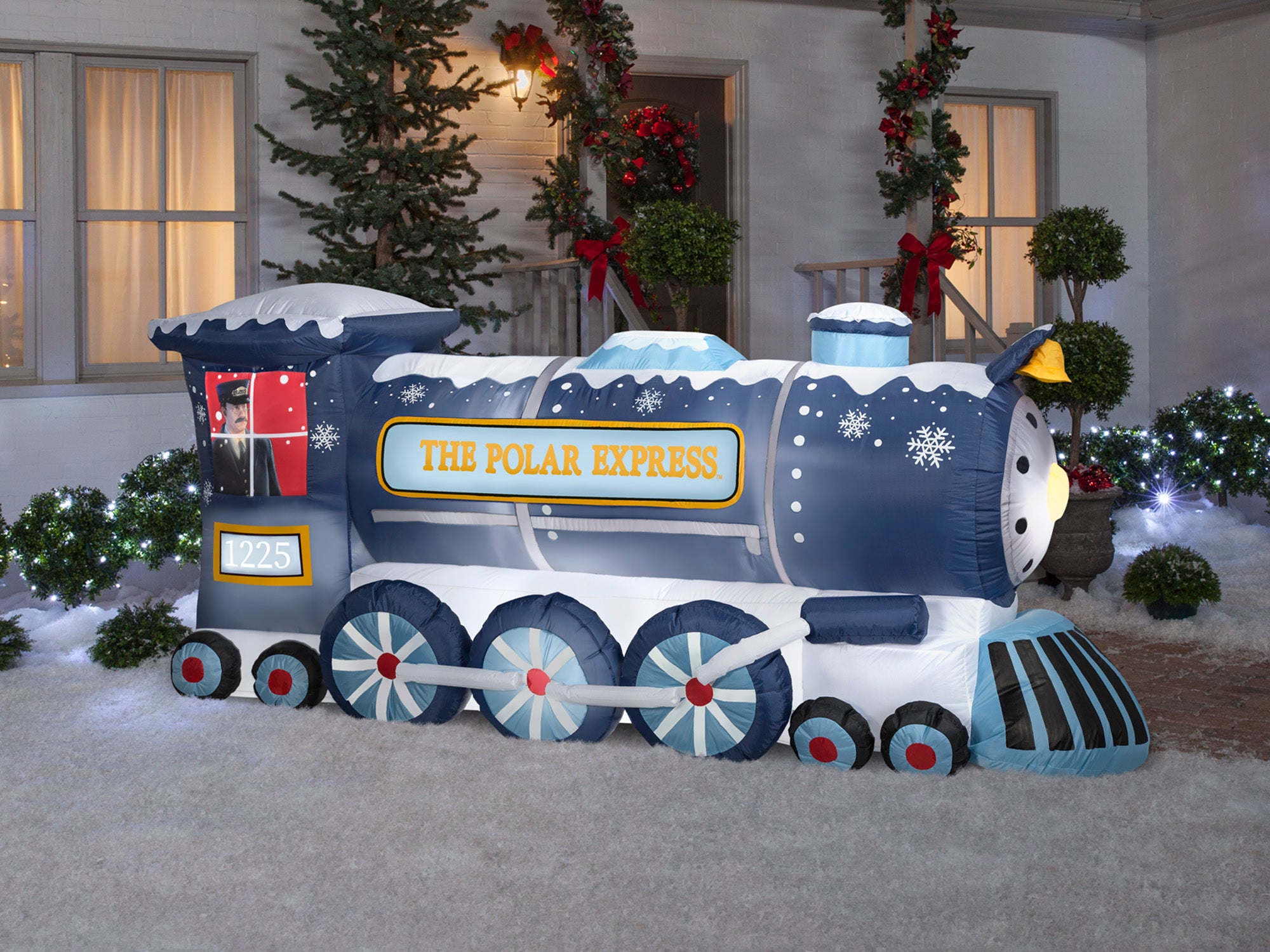 9 Foot The Polar Express Light Up Christmas Inflatable Lawn Decoration - costumes.com