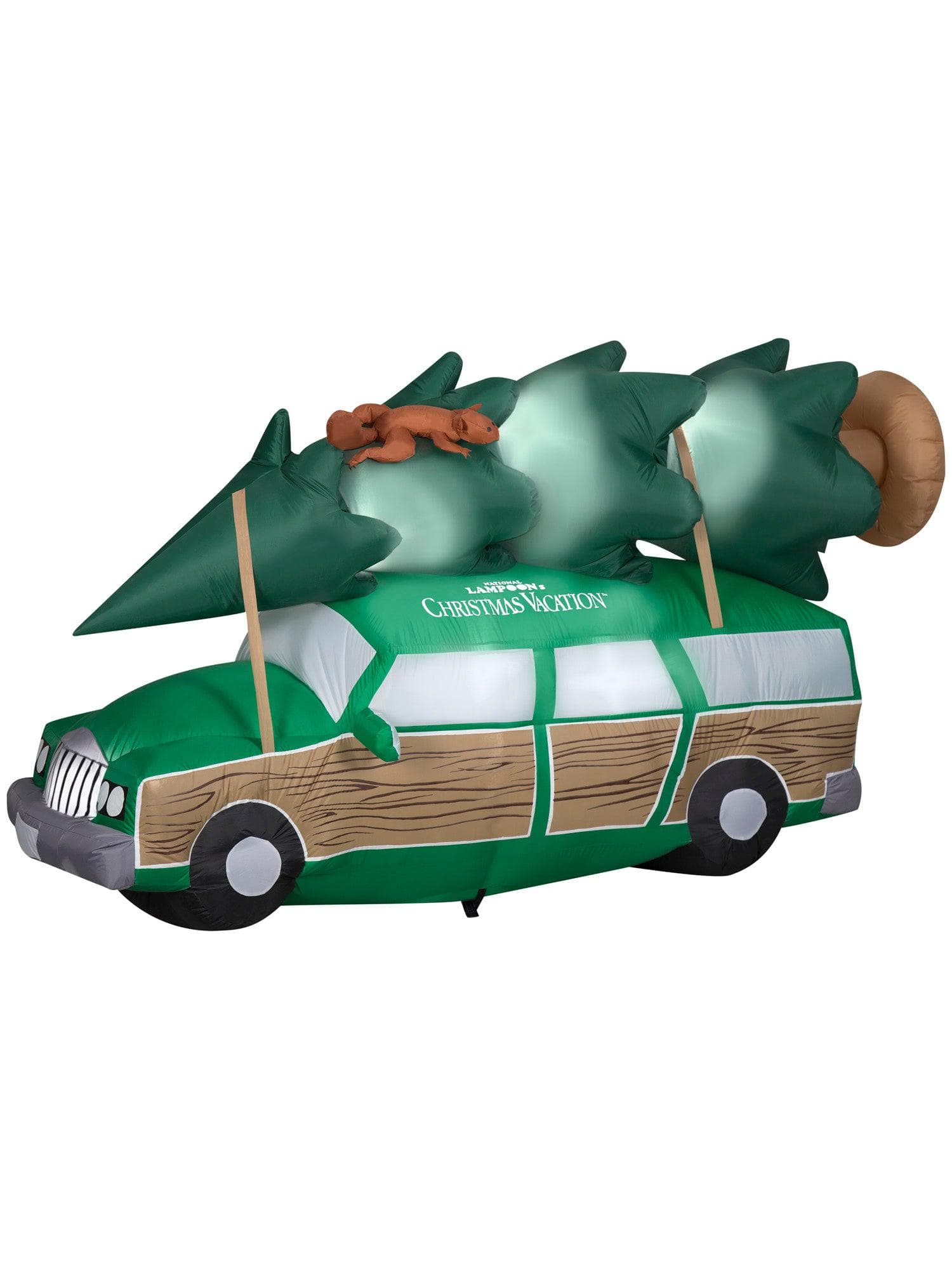 8 Foot National Lampoons Christmas Vacation Station Wagon Light Up Inflatable Lawn Decor - costumes.com
