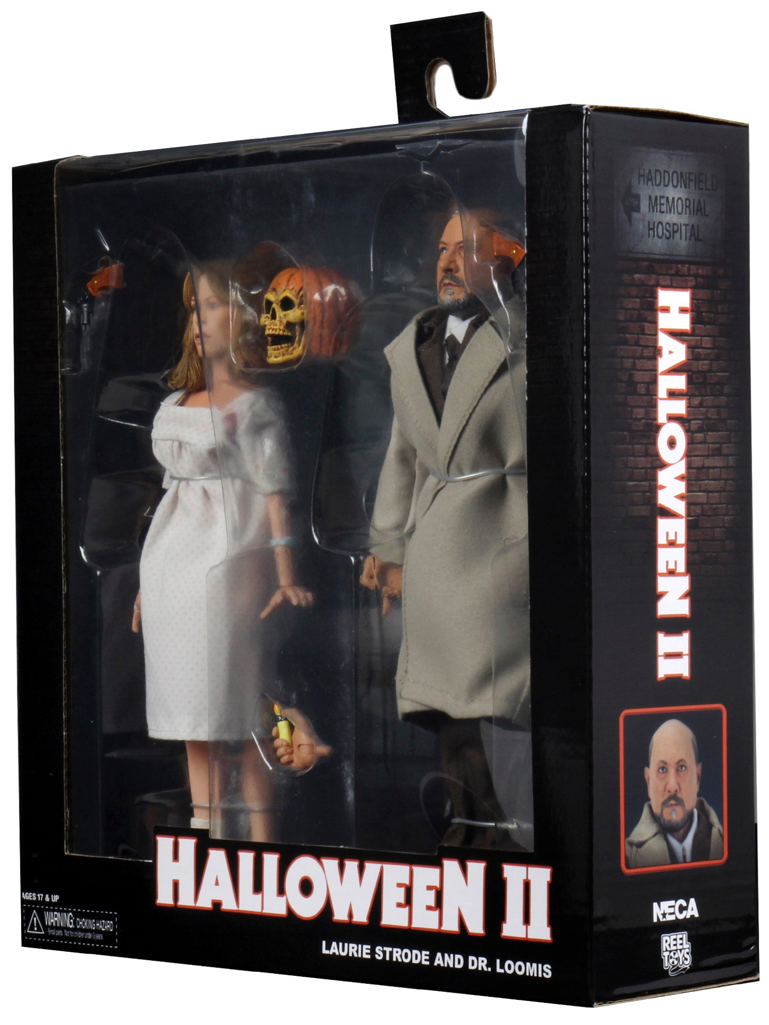 NECA - Halloween 2 (1981) - 8" Clothed Action Figure - Dr. Loomis and Laurie Strode 2 Pack - costumes.com