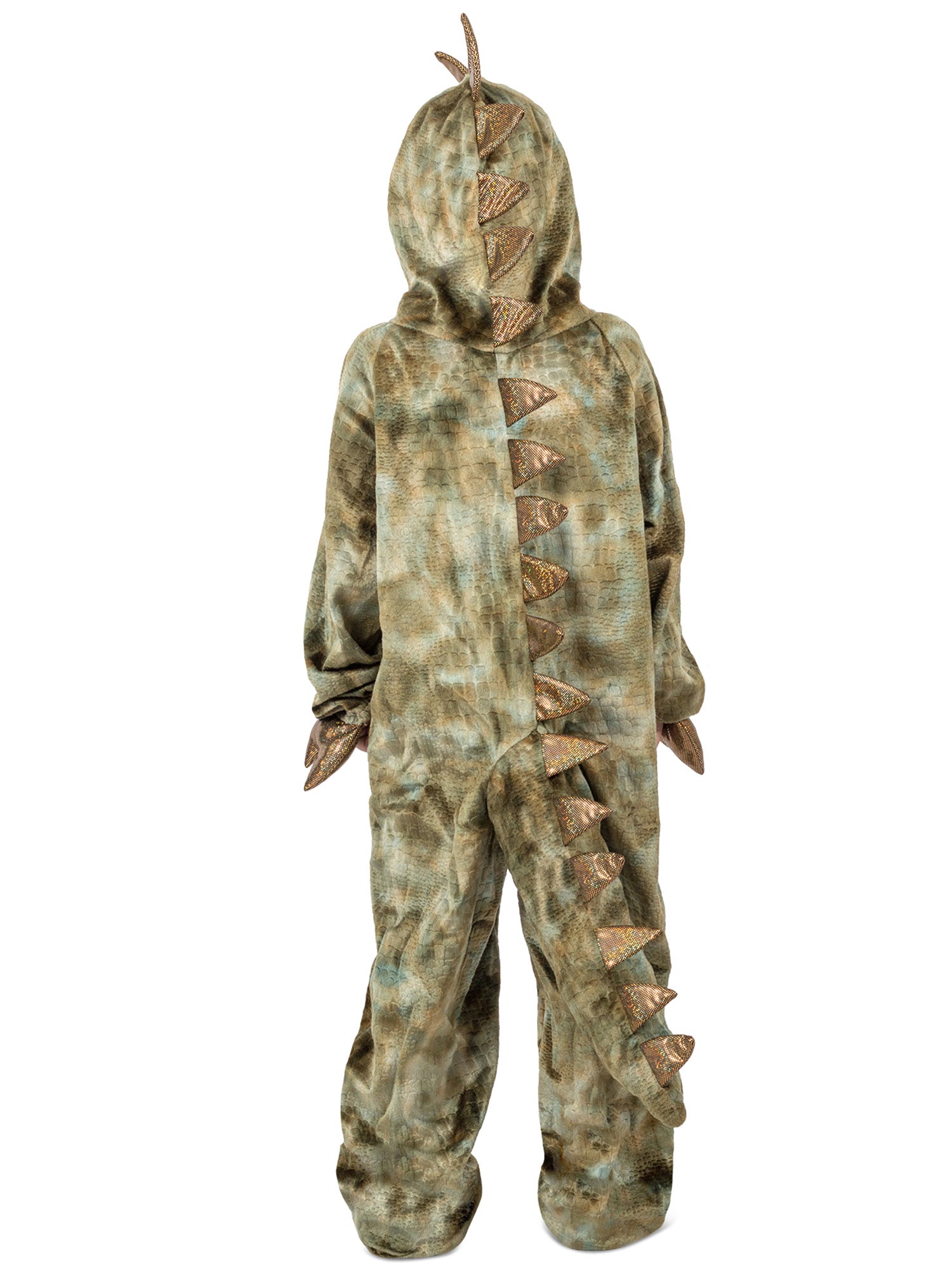 Boys' T-Rex Dinosaur Hooded Jumpsuit - costumes.com
