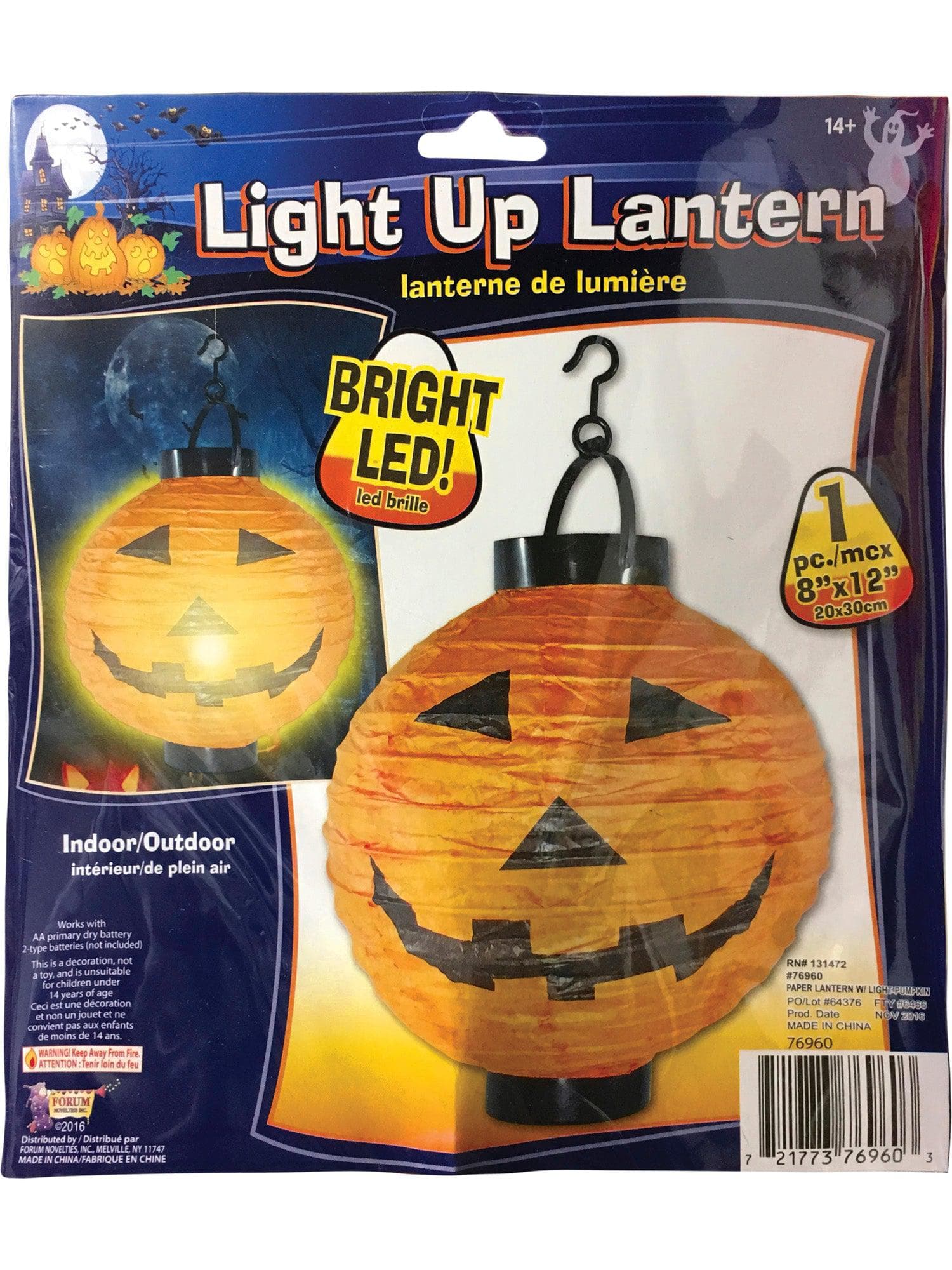 8-inch Jack-o-Lantern Light Up Decoration - costumes.com