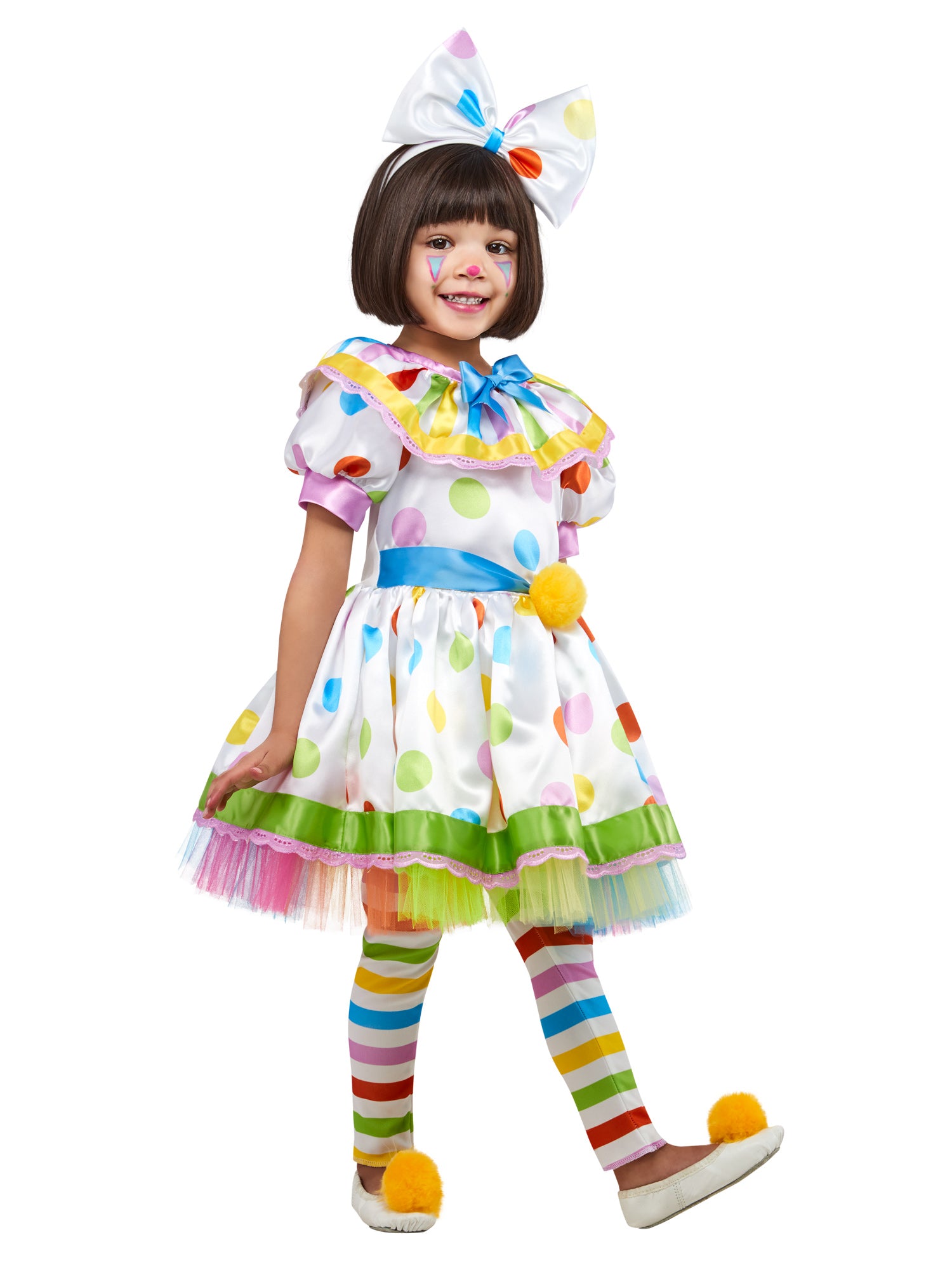 Dottie Brights & Stripes the Clown Costume for Toddlers