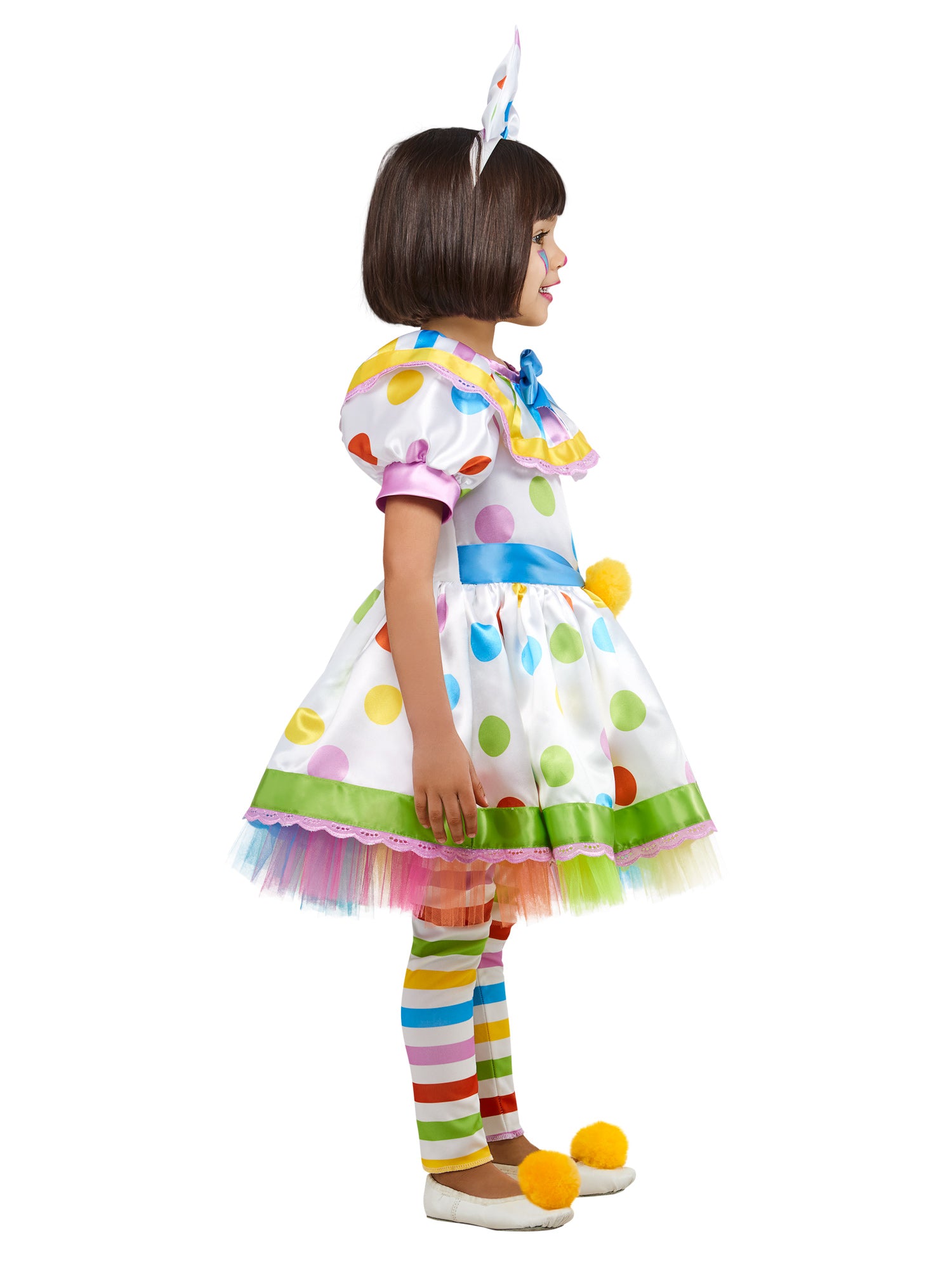 Dottie Brights & Stripes the Clown Costume for Toddlers - costumes.com