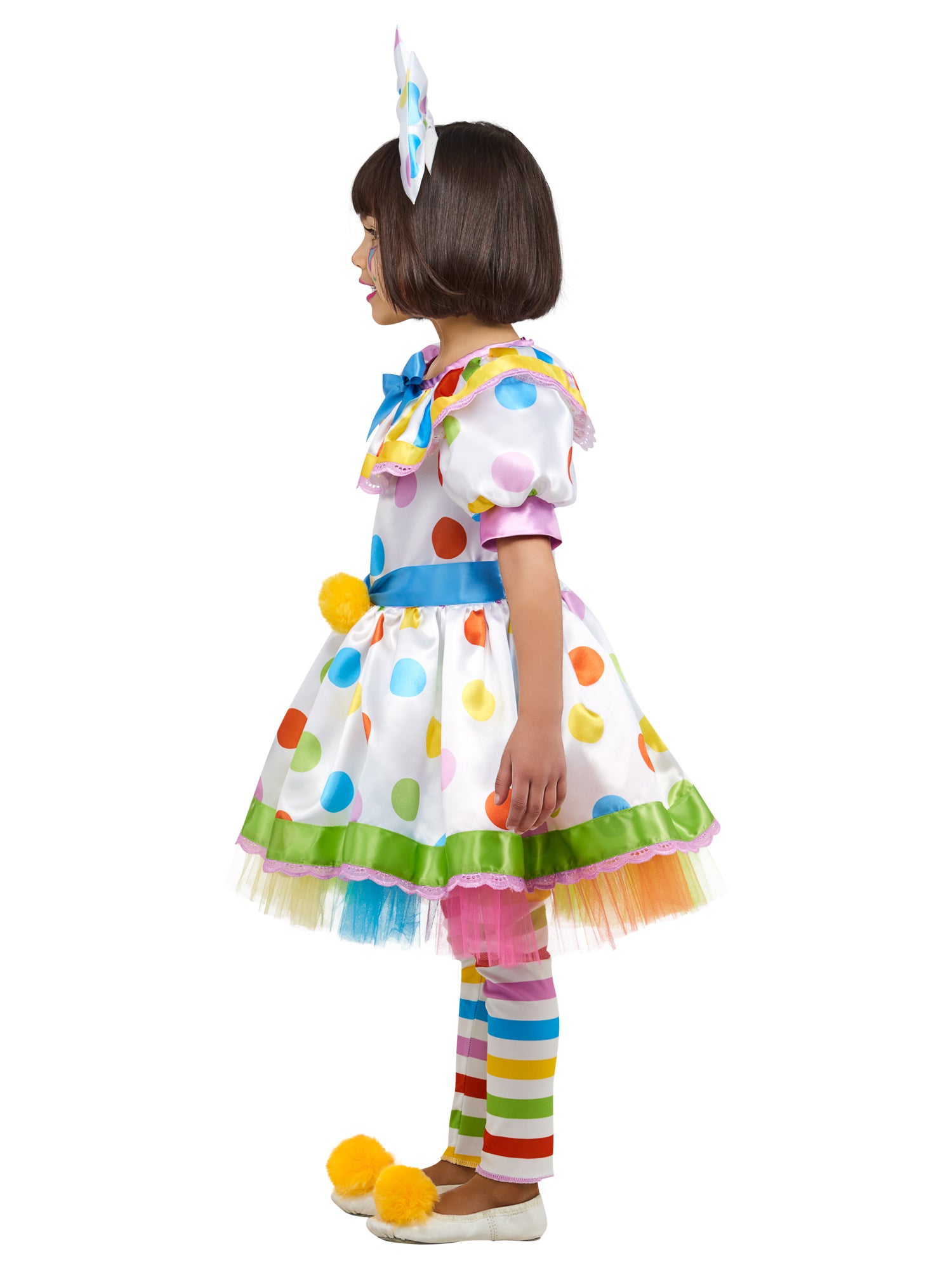 Dottie Brights & Stripes the Clown Costume for Toddlers - costumes.com