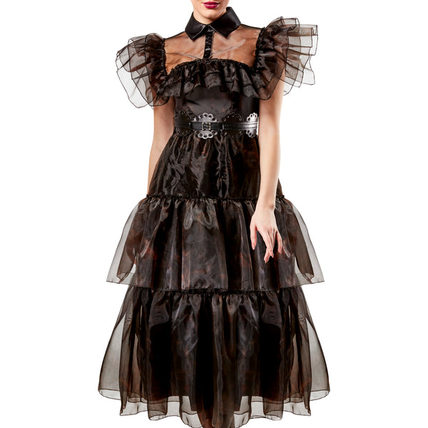 wednesday classic dress Rave'N Dance Adult Costume Size:USW22W Geometric Tie Jacquard Sinclair may-launch-2388 Retro stage The materials provide a