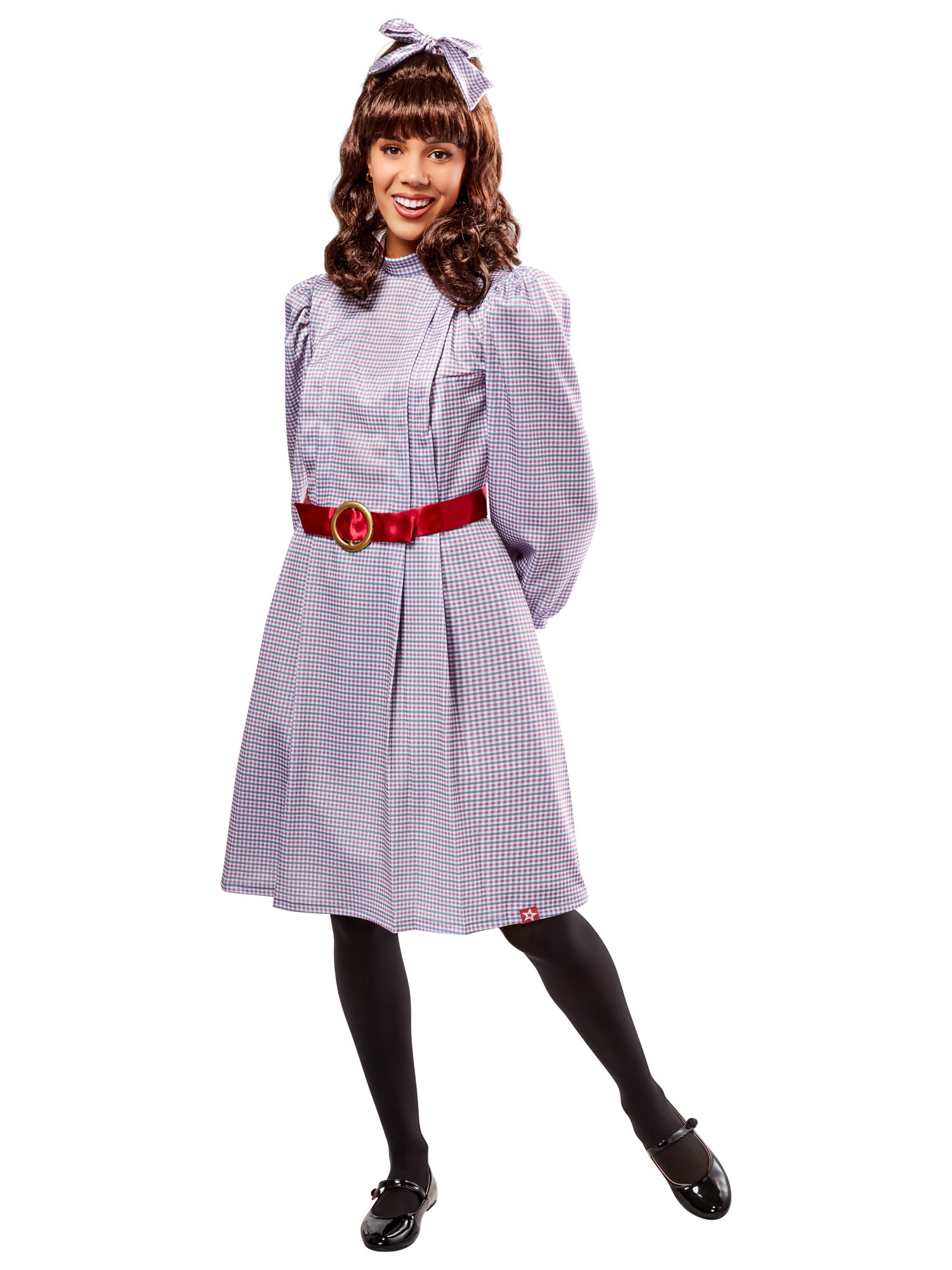 Women's American Girl Samantha Parkington Plaid Dress Costume Set - costumes.com