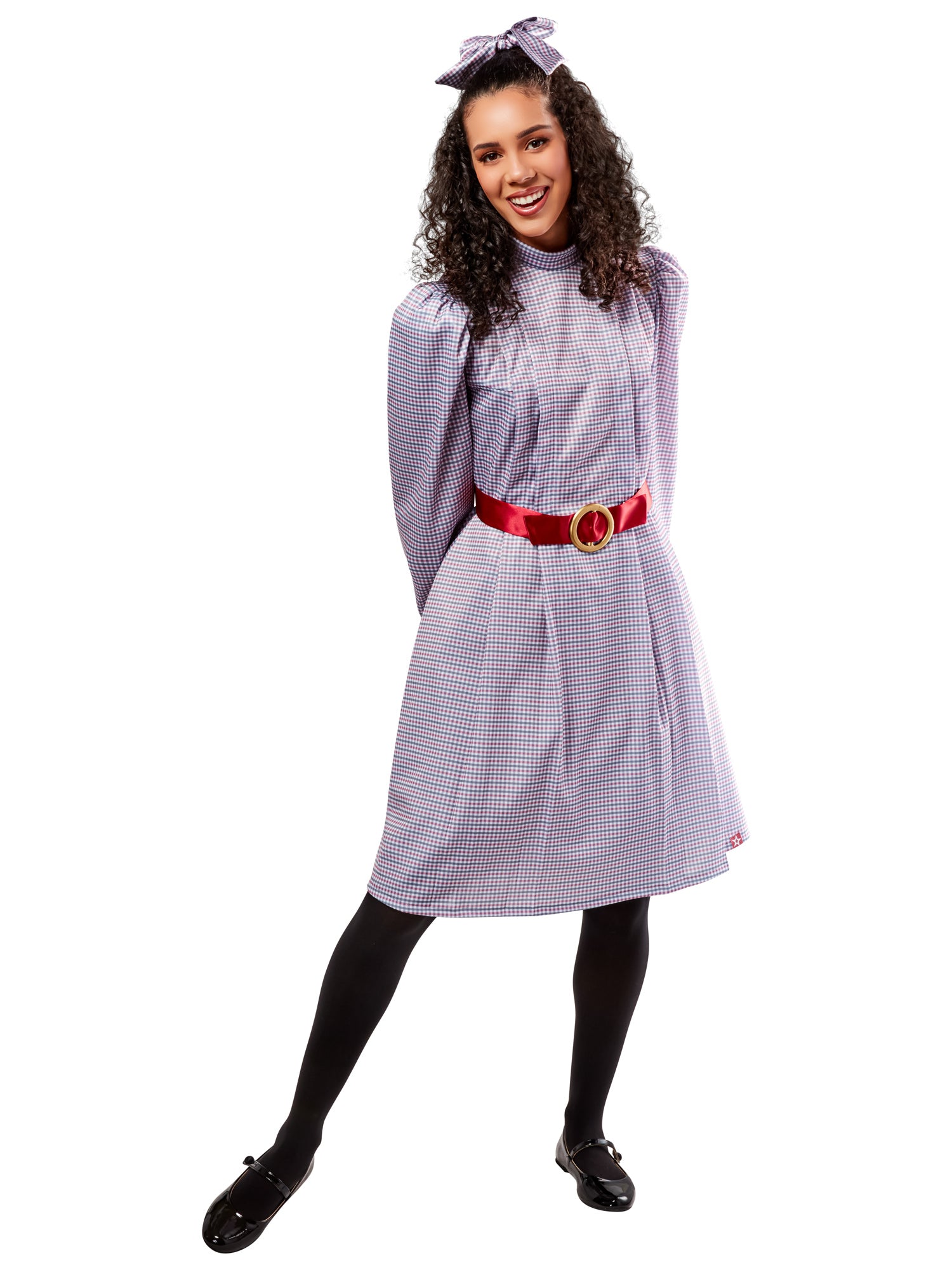 Women's American Girl Samantha Parkington Plaid Dress Costume Set - costumes.com