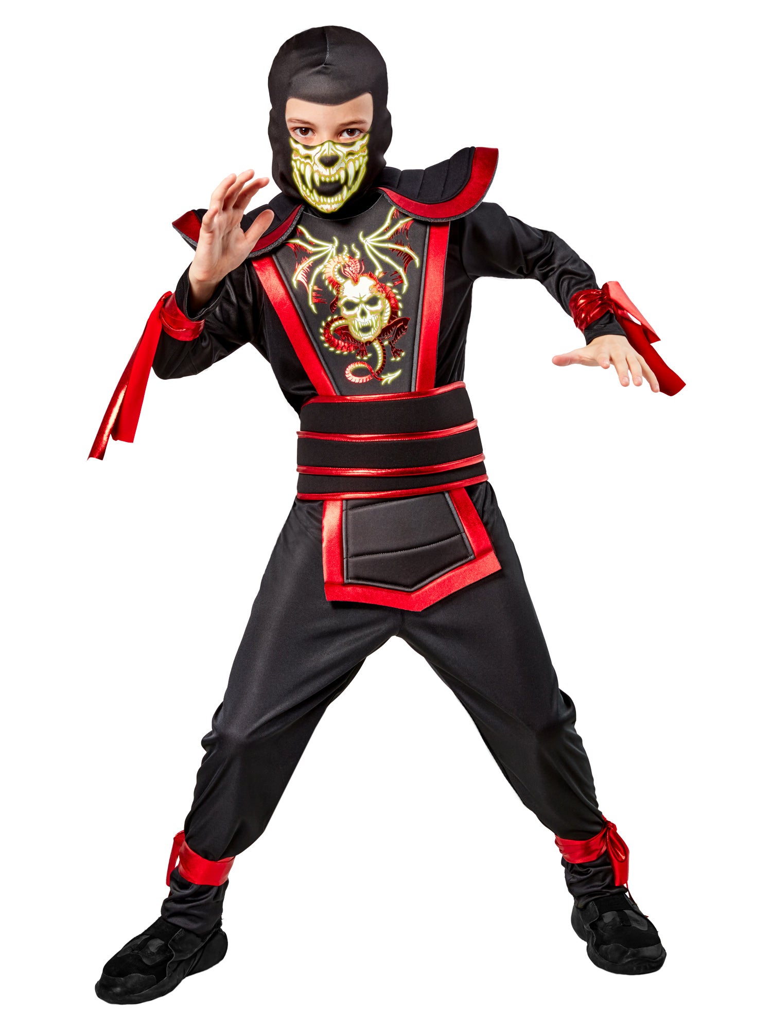 Boys' Glow in the Dark Ninja Warrior Costume - costumes.com