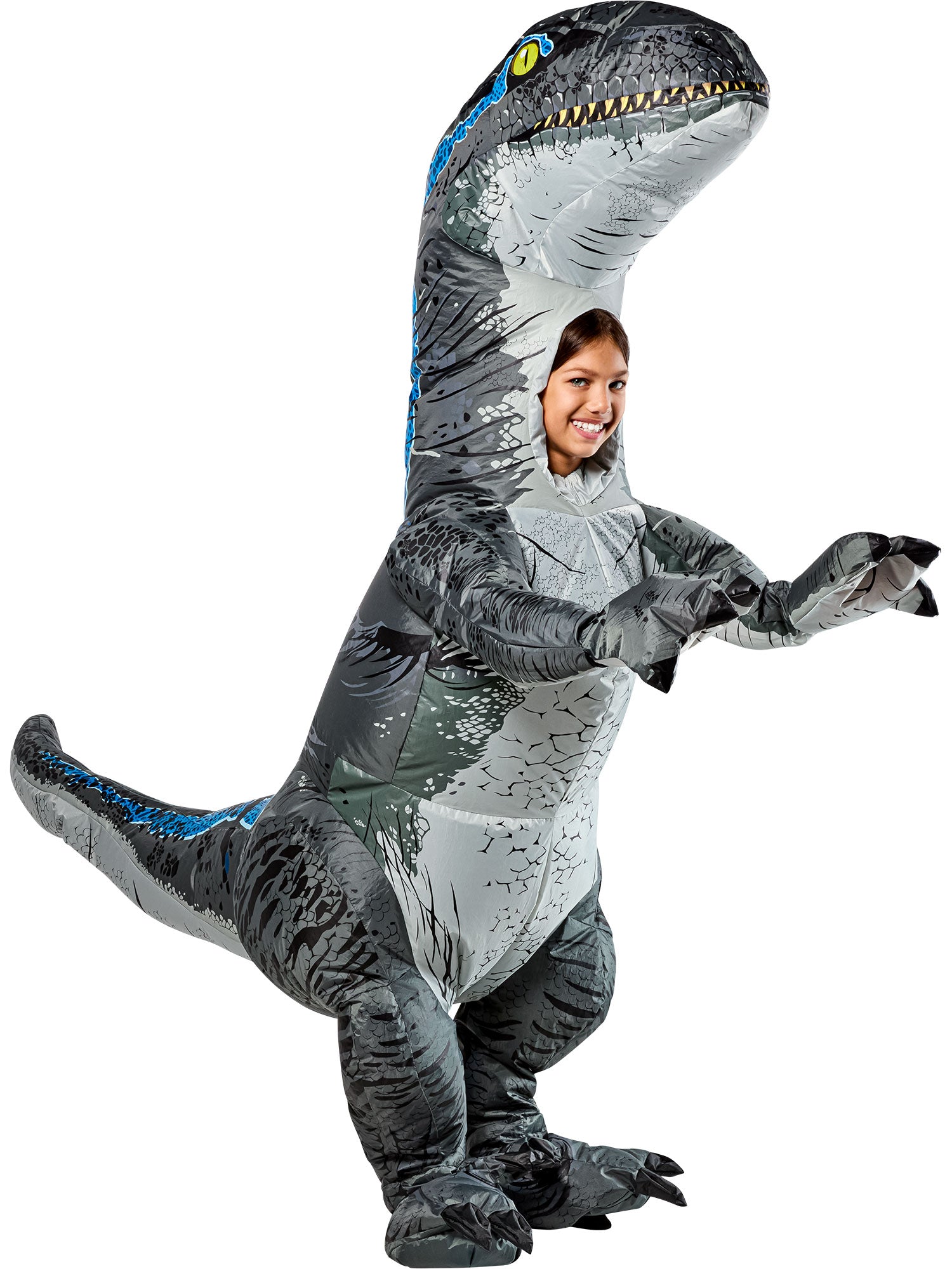 Kids' Jurassic World Blue Velociraptor Inflatable Costume - costumes.com