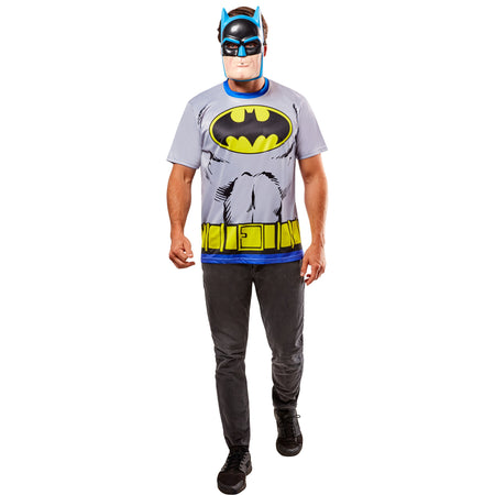 Men's DC Comics Ben Cooper Batman T-Shirt and Half Mask