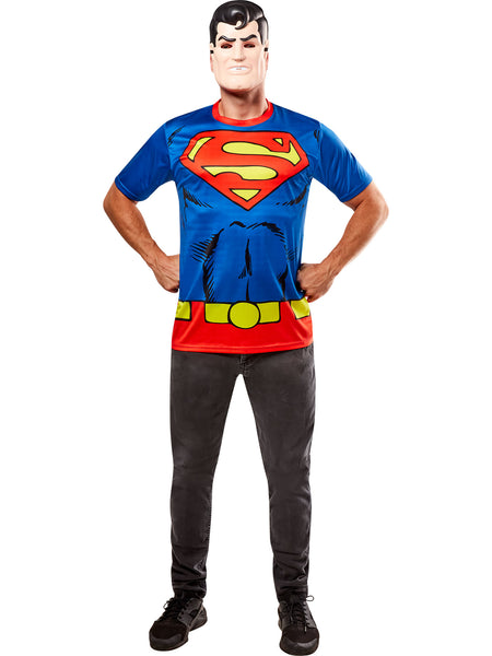 Men's DC Comics Ben Cooper Superman T-Shirt and Half Mask