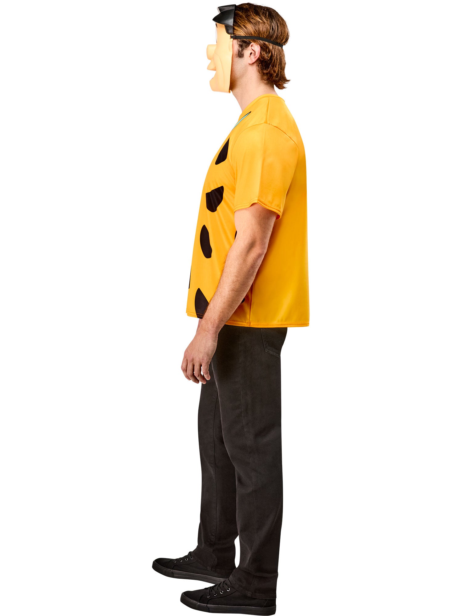 Men's The Flintstones Ben Cooper Fred Flintstone T-Shirt and Half Mask - costumes.com