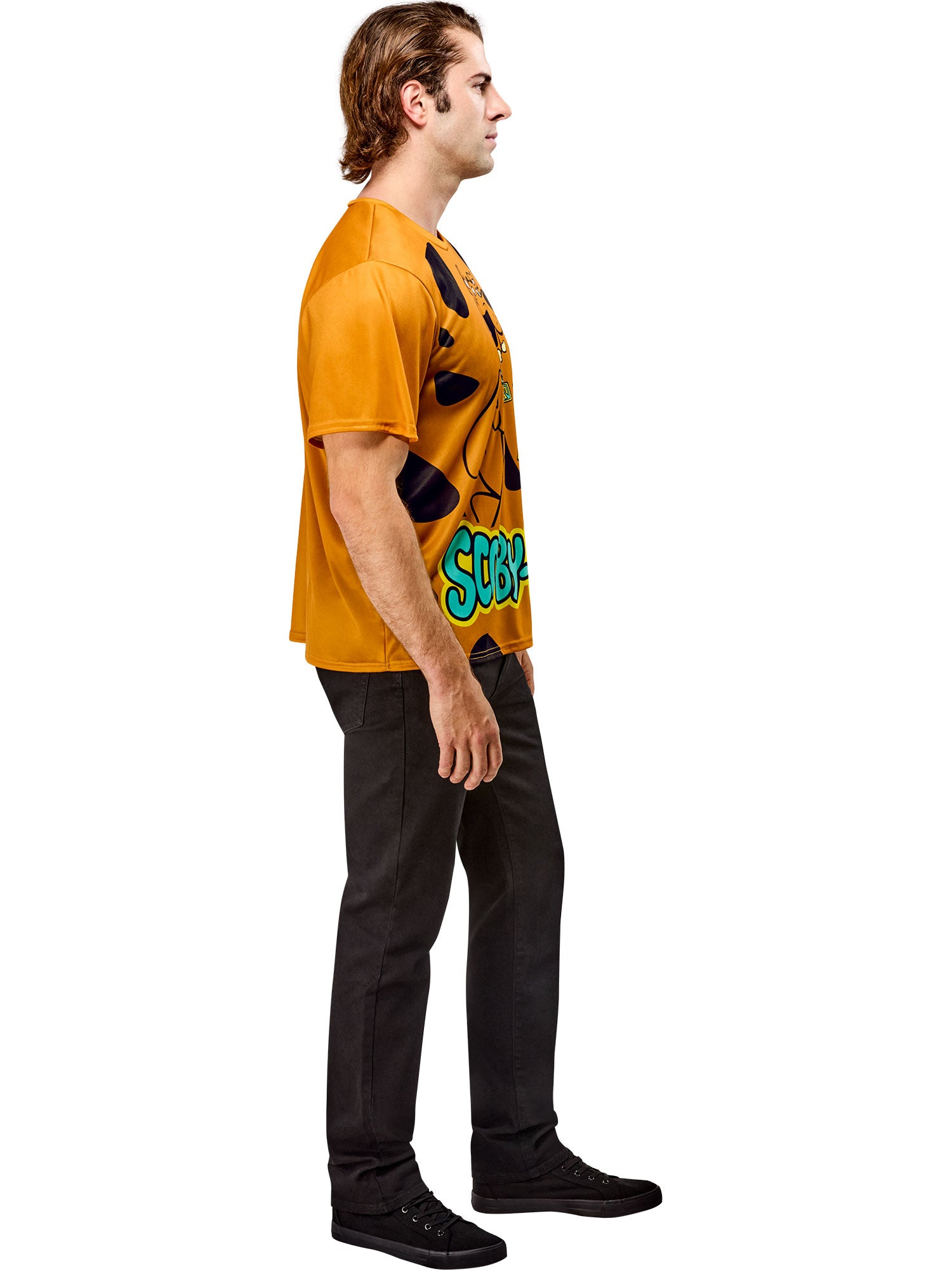 Men's Ben Cooper Scooby Doo T-Shirt and Half Mask - costumes.com