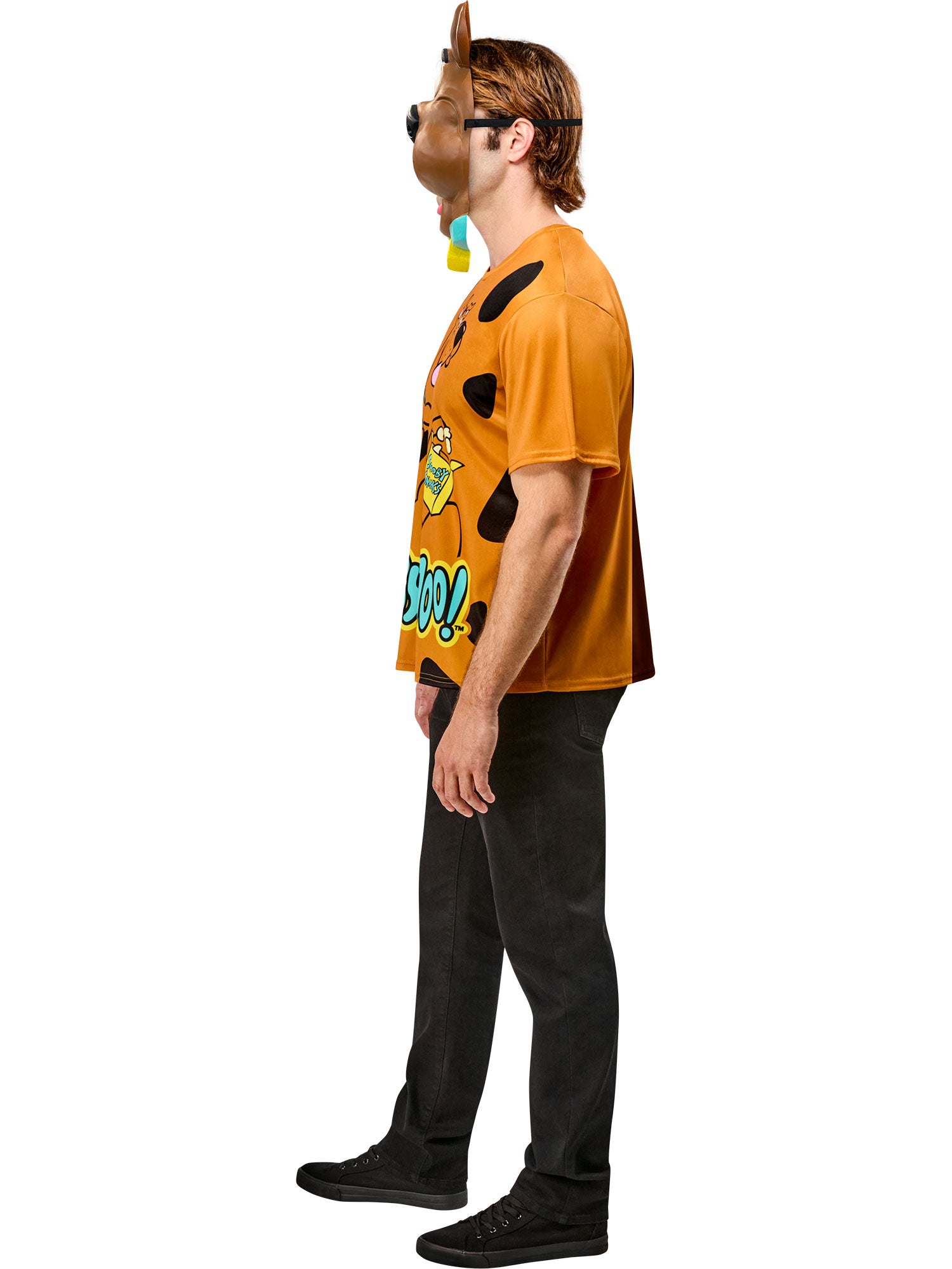 Men's Ben Cooper Scooby Doo T-Shirt and Half Mask - costumes.com