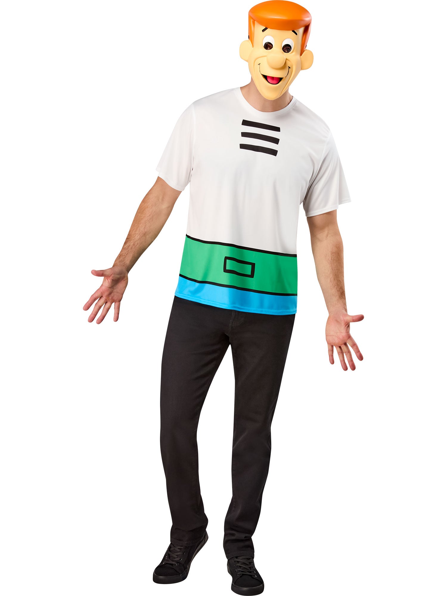 Men's The Jetsons Ben Cooper George Jetson T-Shirt and Half Mask - costumes.com