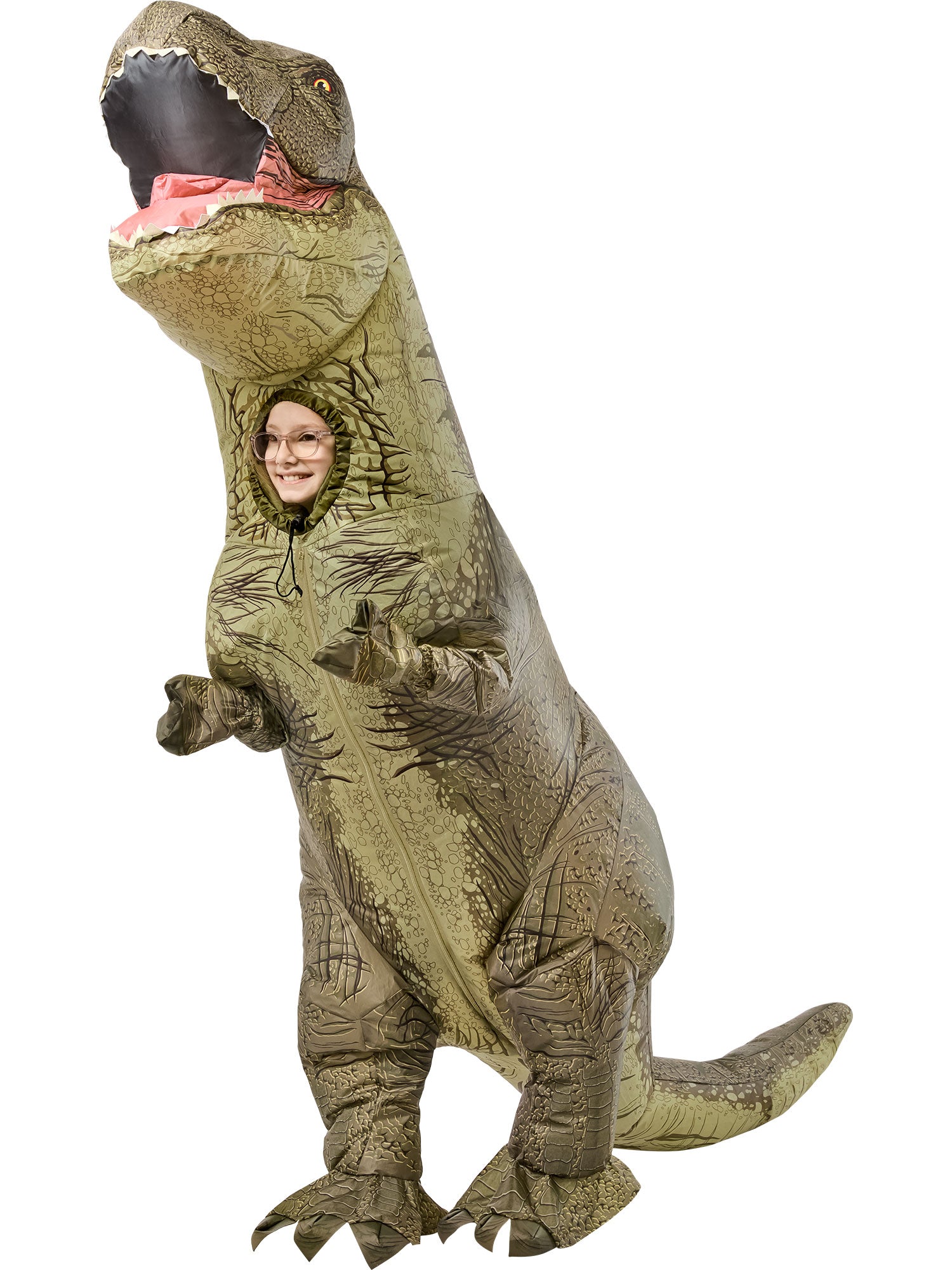 Kids' Jurassic World T-Rex Inflatable Costume with Sound - costumes.com