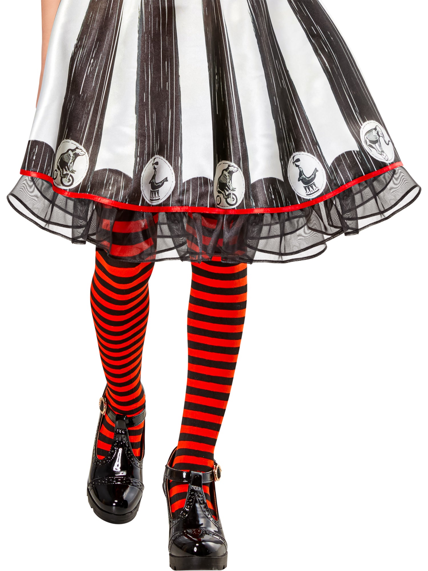 Girls' Vintage Silly Stripe Circus Clown Costume - costumes.com