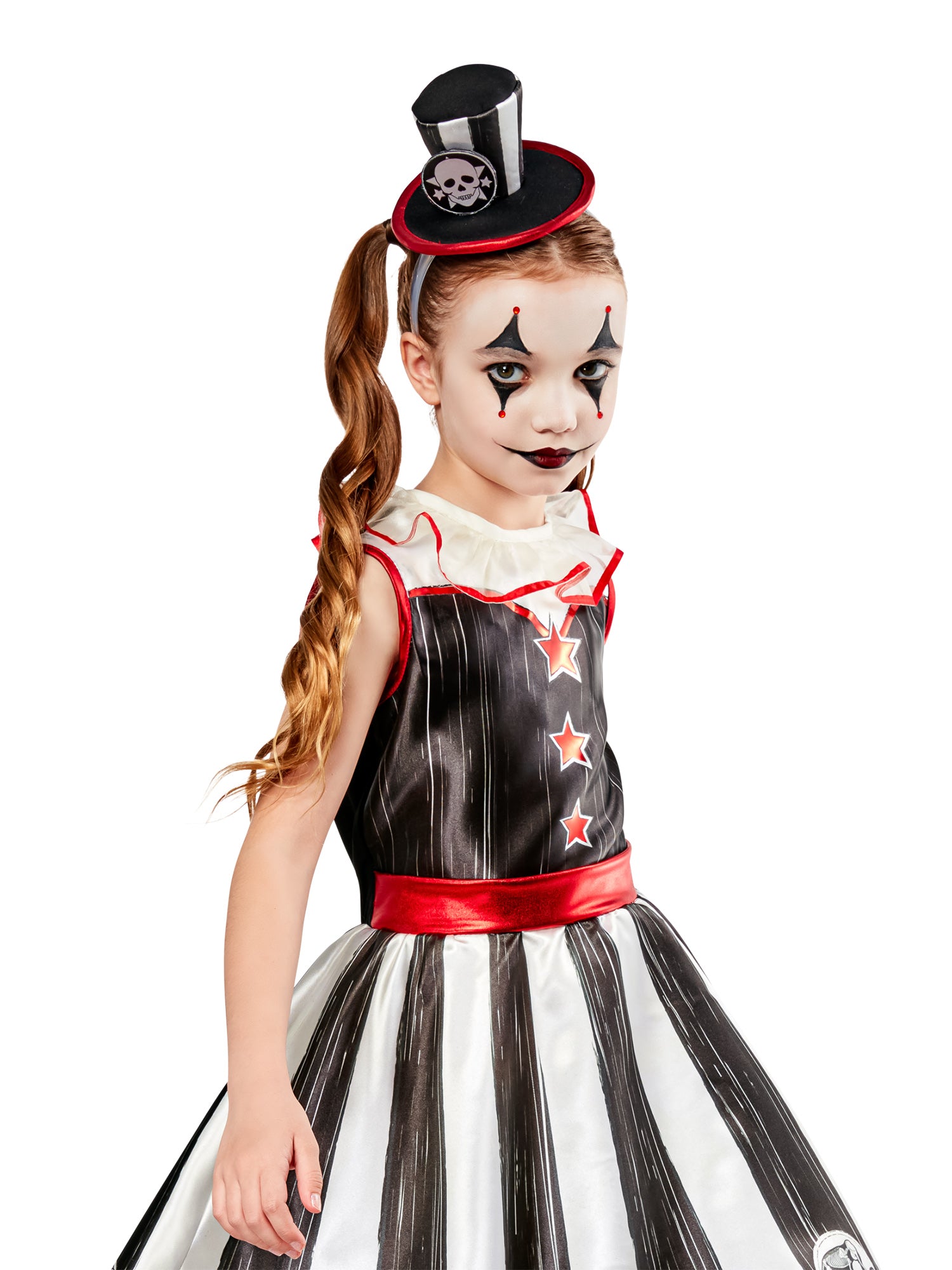 Girls' Vintage Silly Stripe Circus Clown Costume Girls' Vintage Silly Stripe Circus Clown Costume