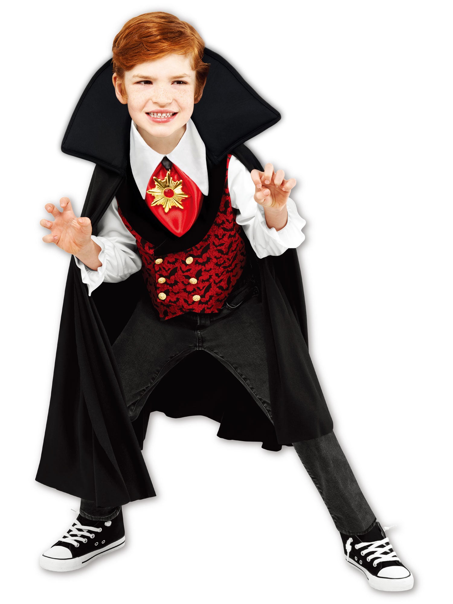 Boys' Vintage Vampire Costume with Light Up Necklace - costumes.com