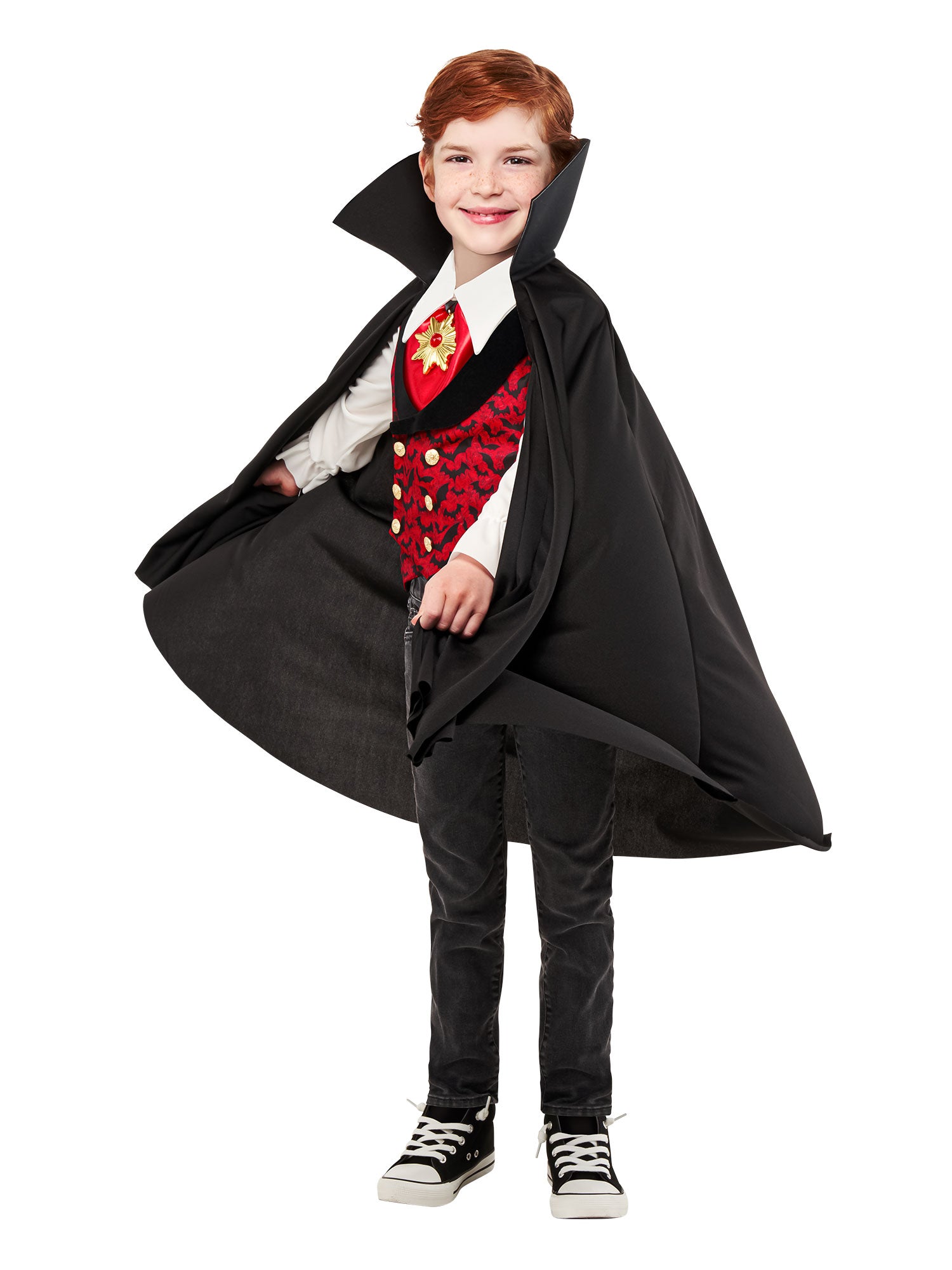 Boys' Vintage Vampire Costume with Light Up Necklace - costumes.com