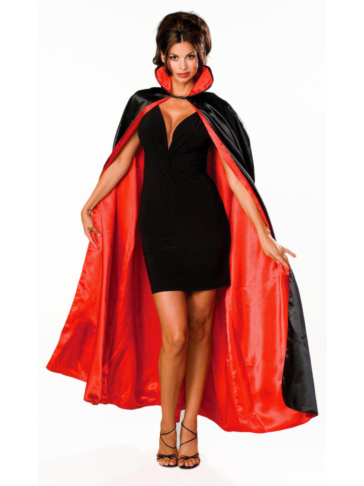 Adult Red and Black Vampire Cape - costumes.com