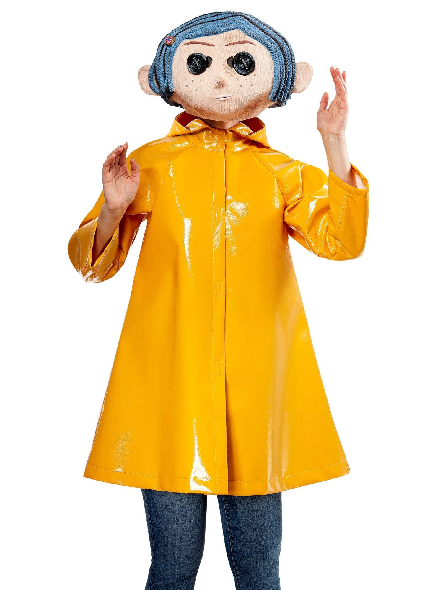 Women's Coraline Doll Overhead Latex Mask - Deluxe - costumes.com