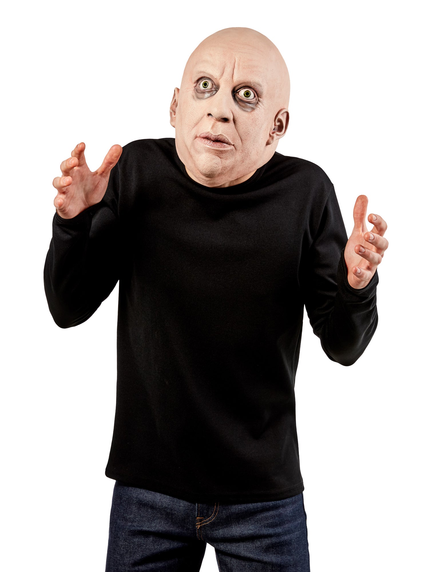Men's The Addam's Family Uncle Fester Overhead Latex Mask - Deluxe - costumes.com