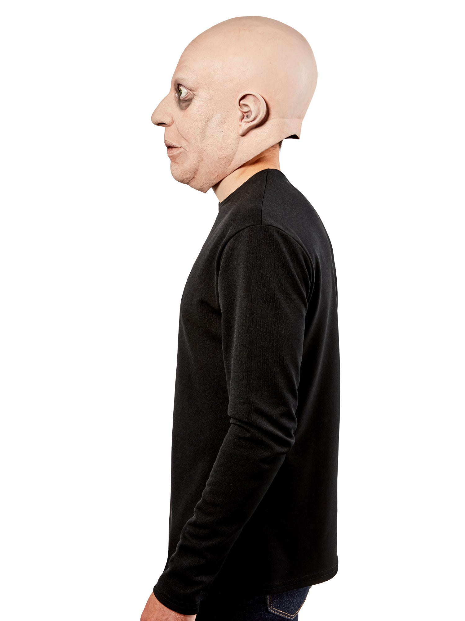 Men's The Addam's Family Uncle Fester Overhead Latex Mask - Deluxe - costumes.com