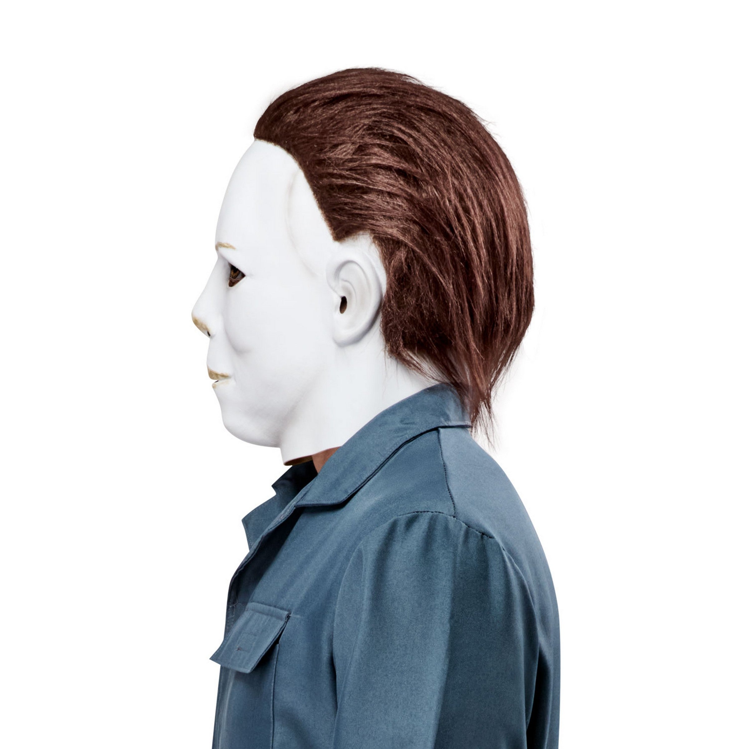 Men's Halloween 2 Michael Myers Overhead Latex Mask with Hair - costumes.com