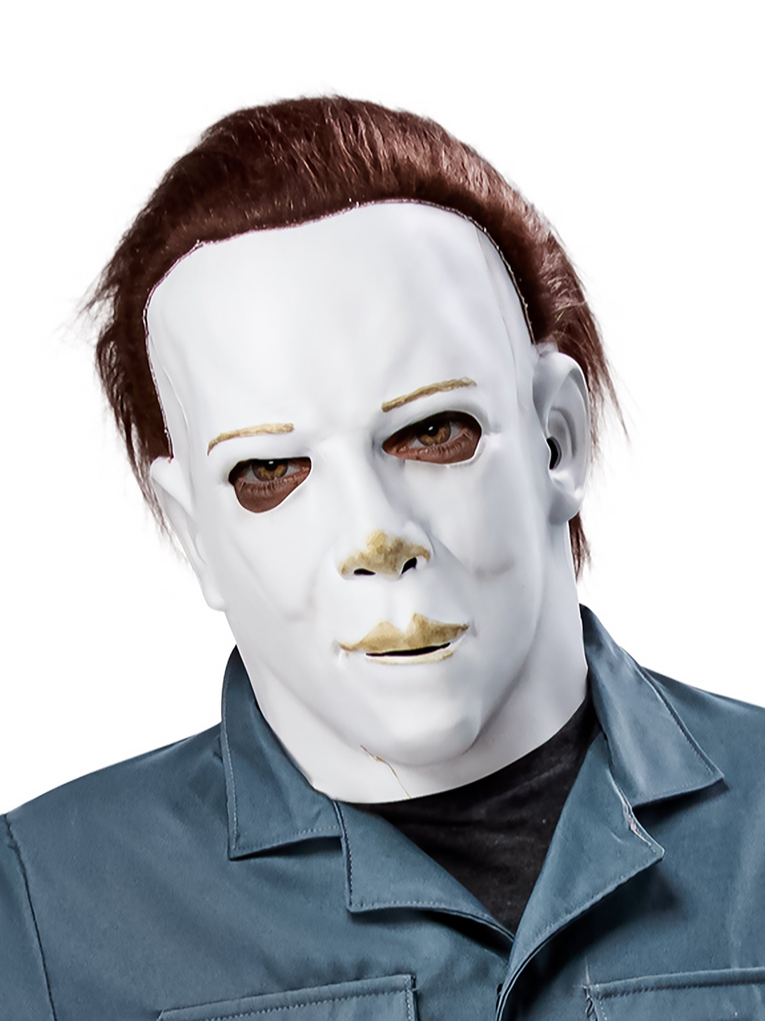 Men's Halloween 2 Michael Myers Overhead Latex Mask with Hair - costumes.com