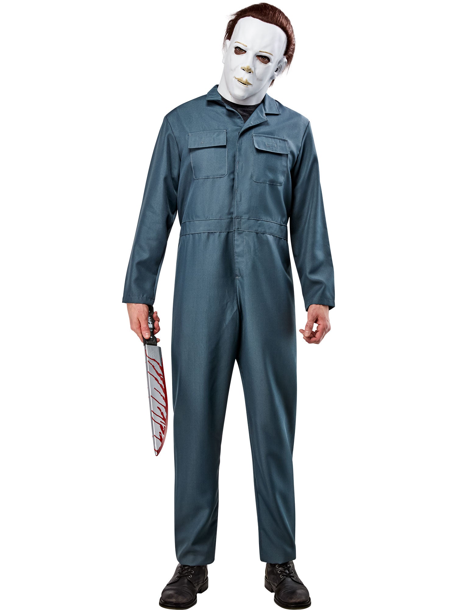 Men's Halloween 2 Michael Myers Overhead Latex Mask with Hair - costumes.com