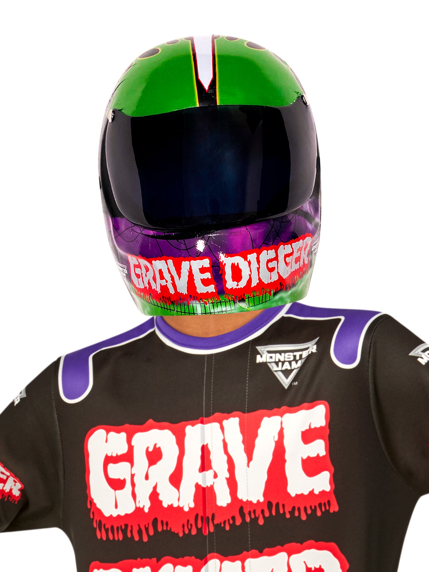 Kids' Monster Jam Grave Digger Half Mask - costumes.com