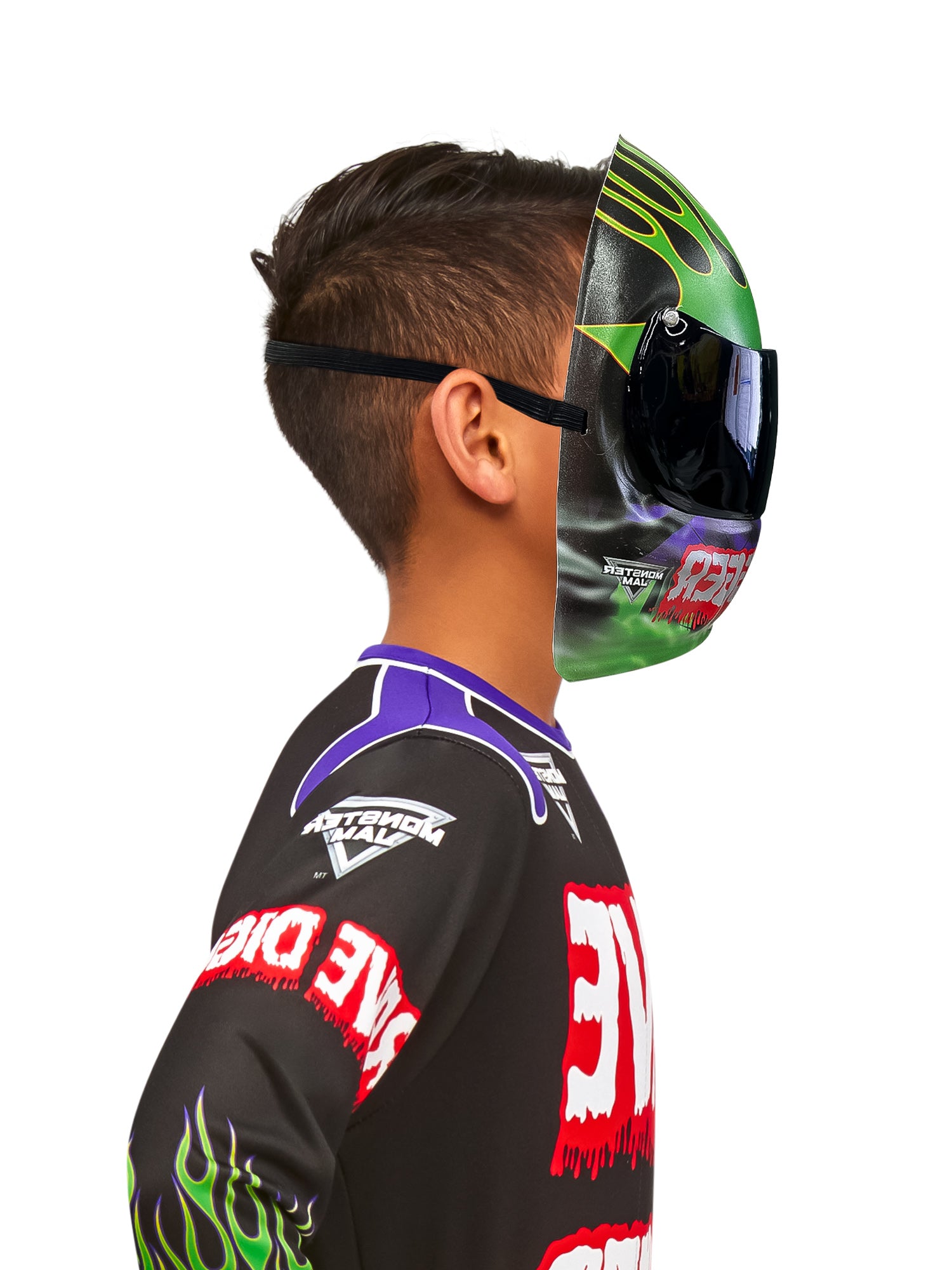 Kids' Monster Jam Grave Digger Half Mask - costumes.com